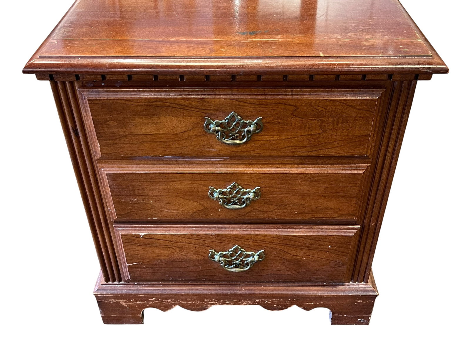 Mahogany 2 Drawer Nightstand - 4