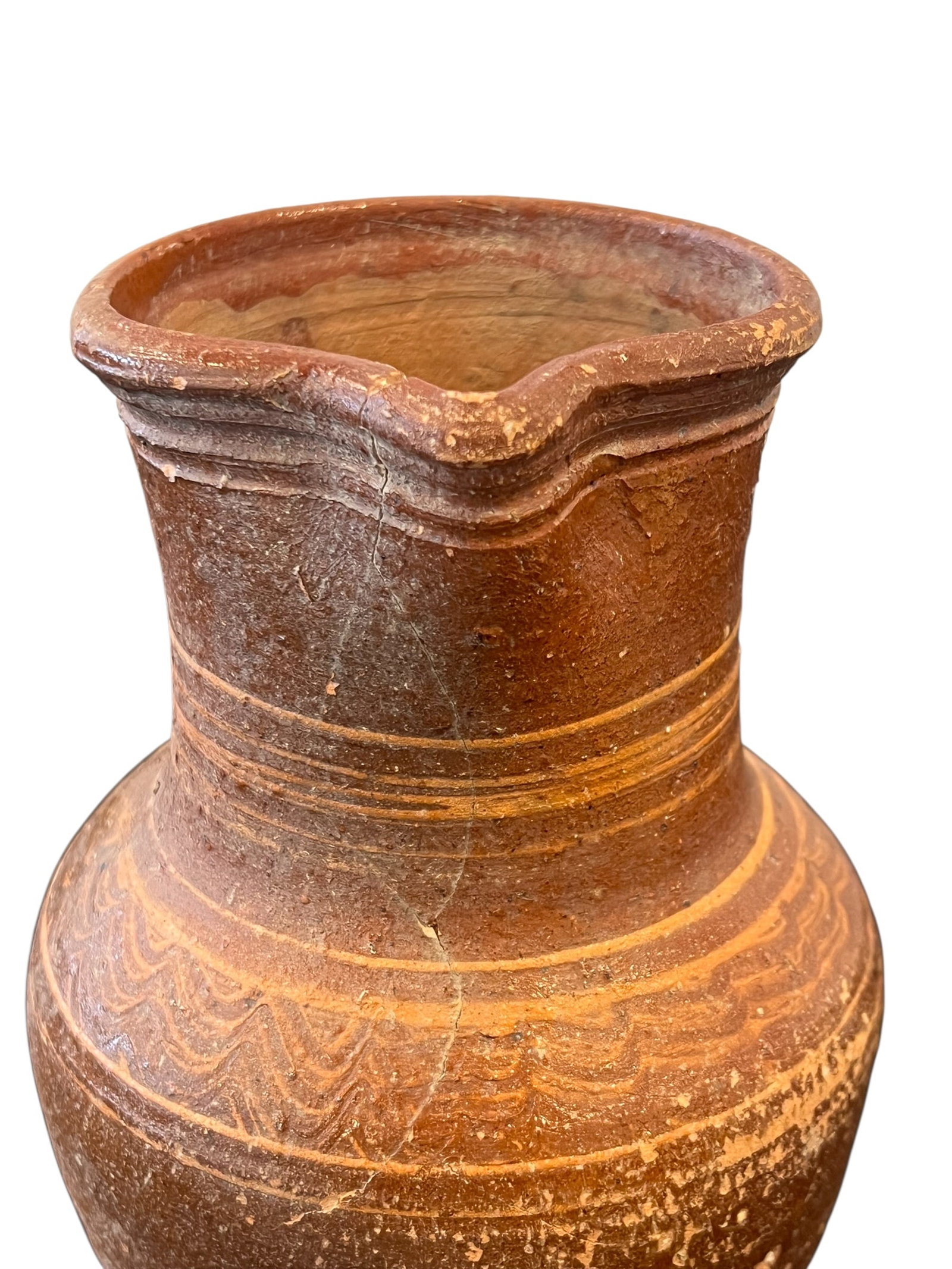 Handcrafted Earthenware Clay Pitcher - 4