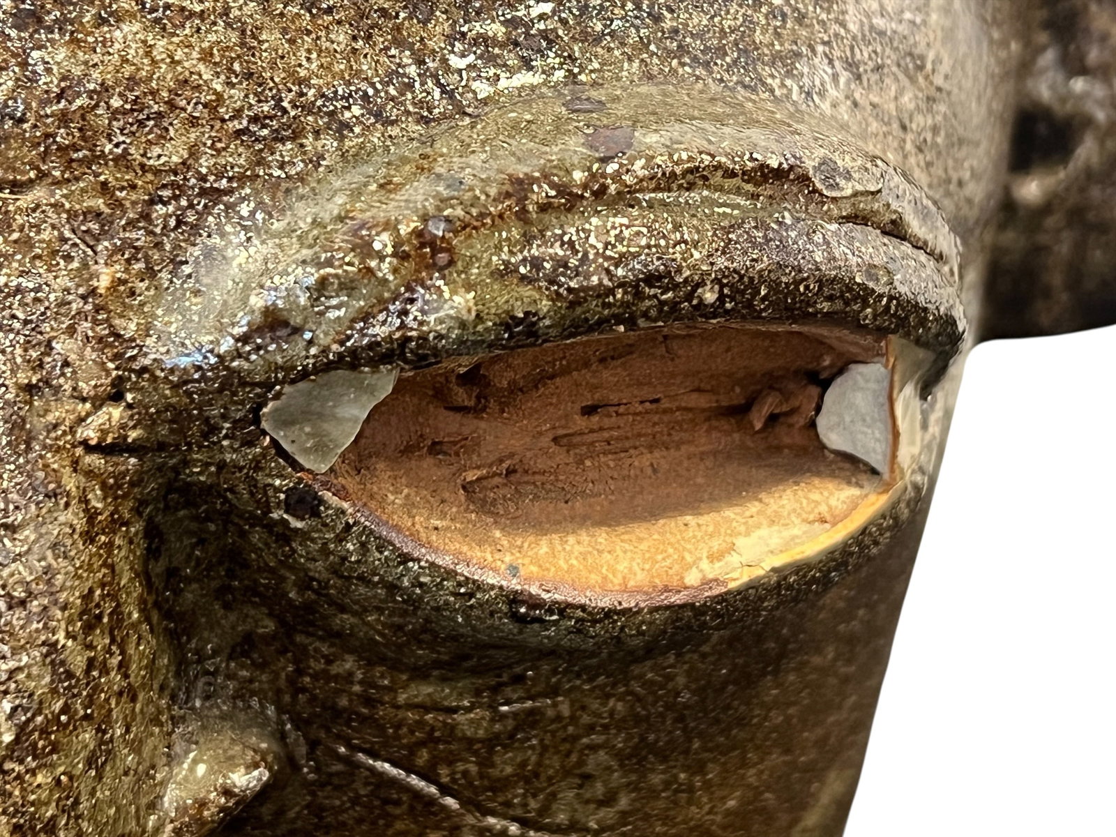 Alkaline Glazed Stoneware Devil Face Jug - 5