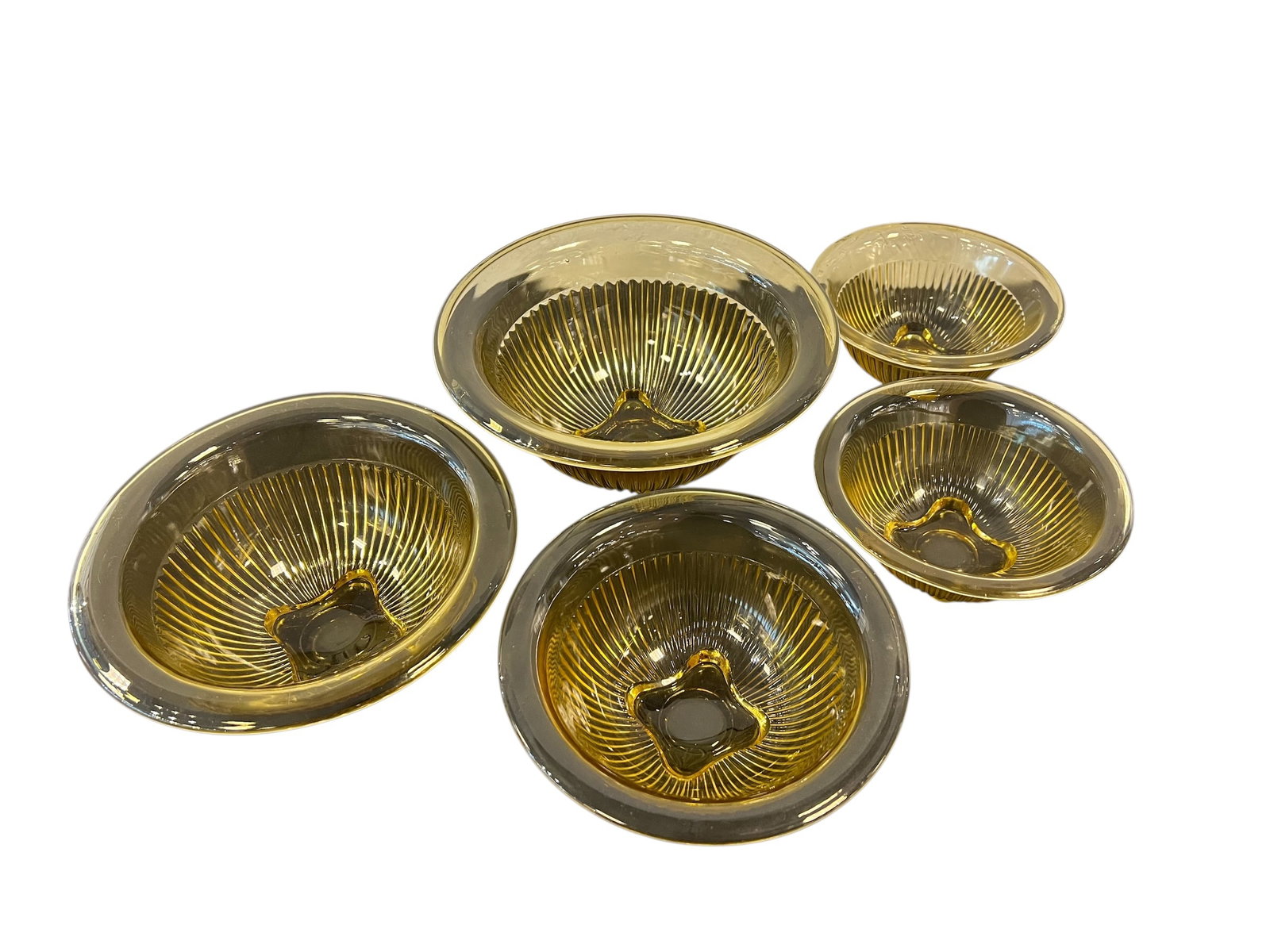 Lot of 5 Federal Glass Co. “Golden Glow?? Bowls (1 of 10)