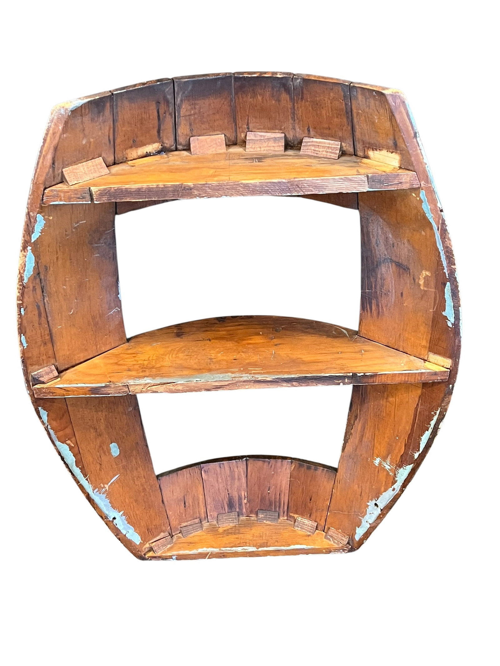 Rustic Half Barrel Display Shelf - 3