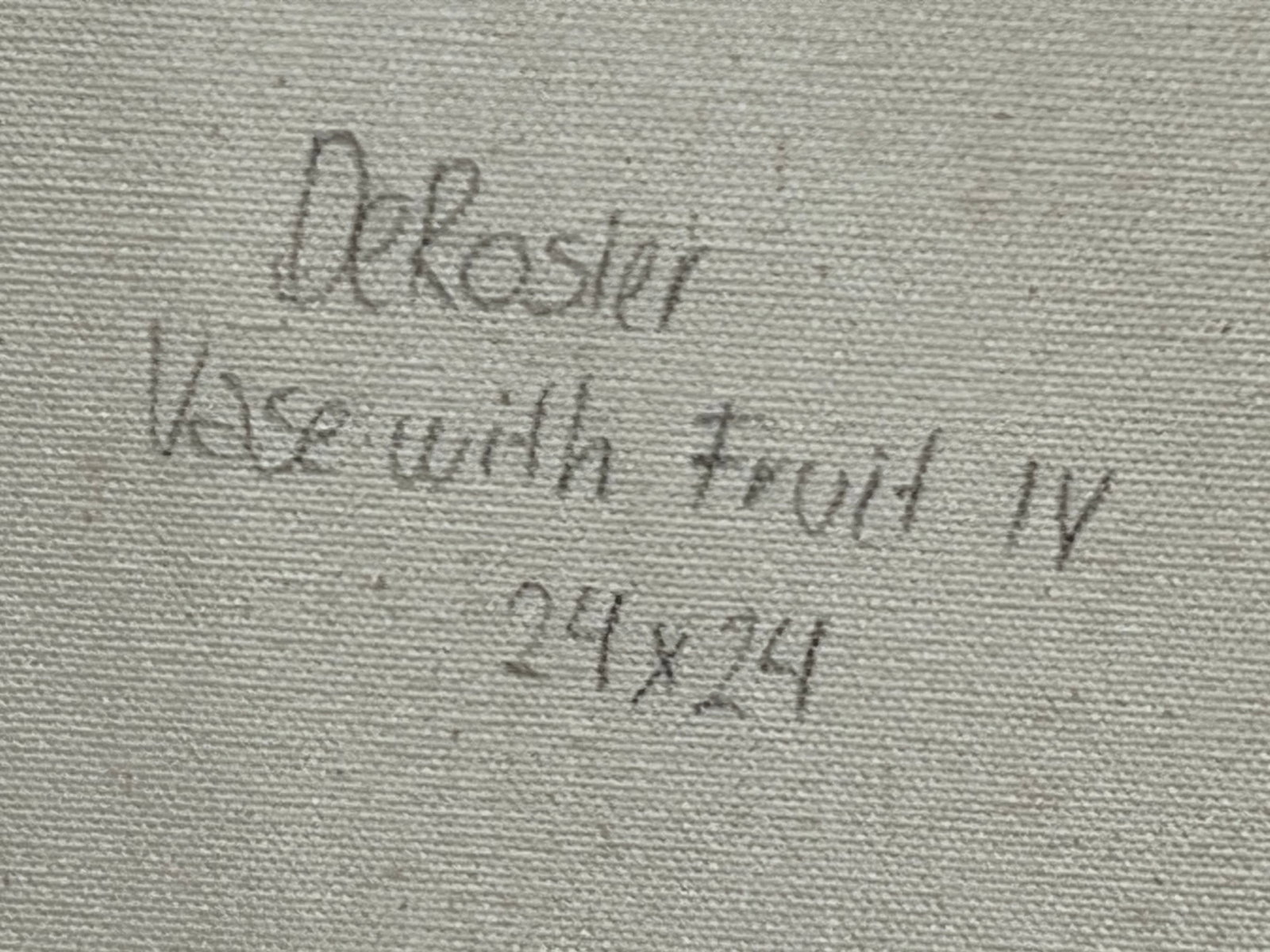 75Signed Derosier "Vase with Fruit 4?? Print - 5