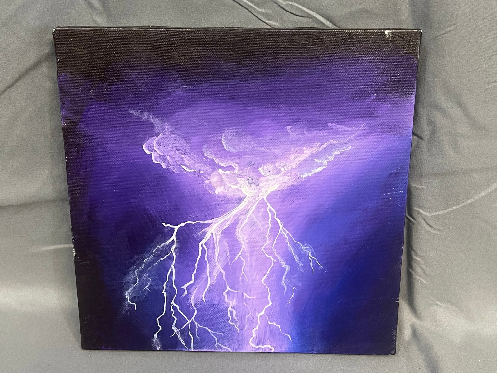 177Signed Michael Angel Oil on Canvas -Lightning (1 of 4)