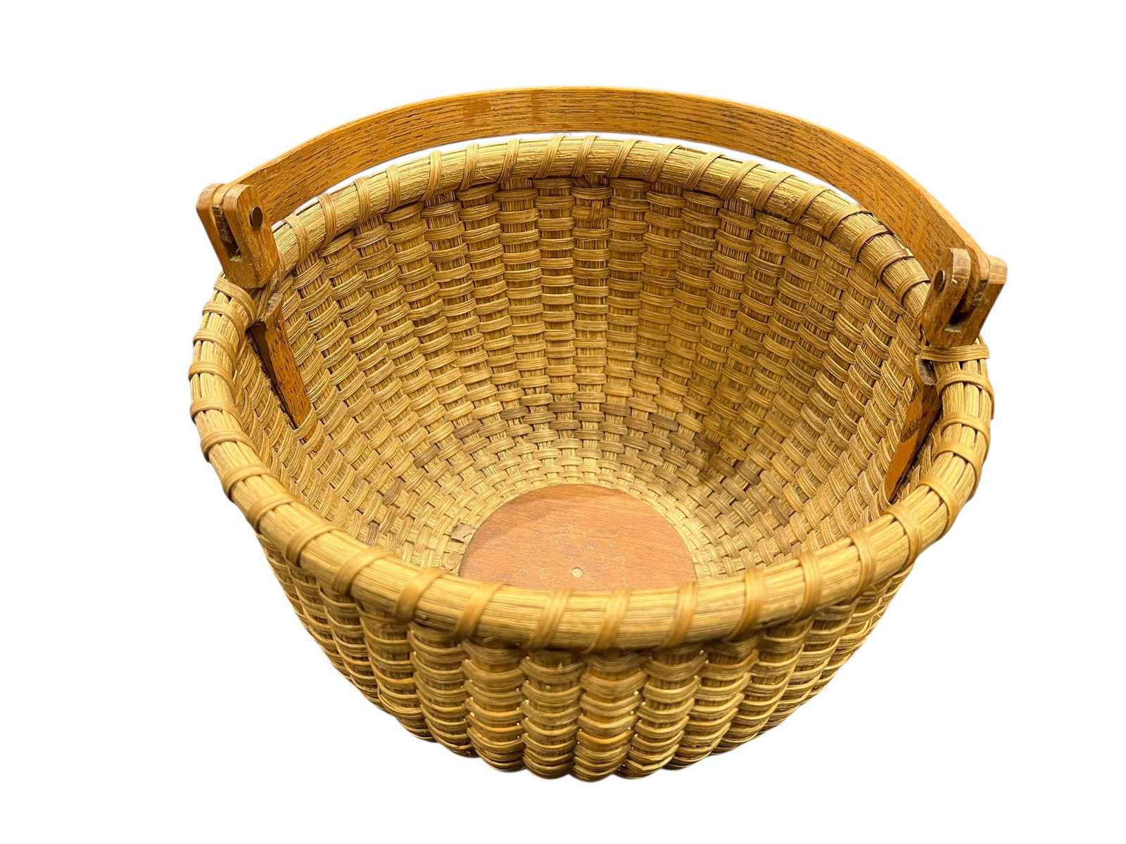 Wooden-Handled Woven Basket (1 of 4)
