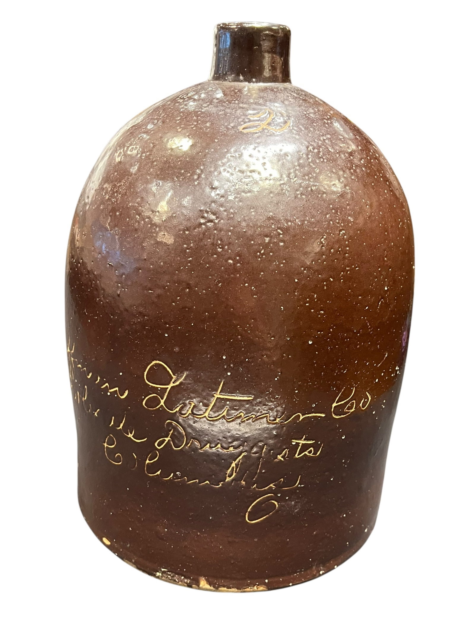 2 Gallon American Stoneware Script Jug - 2