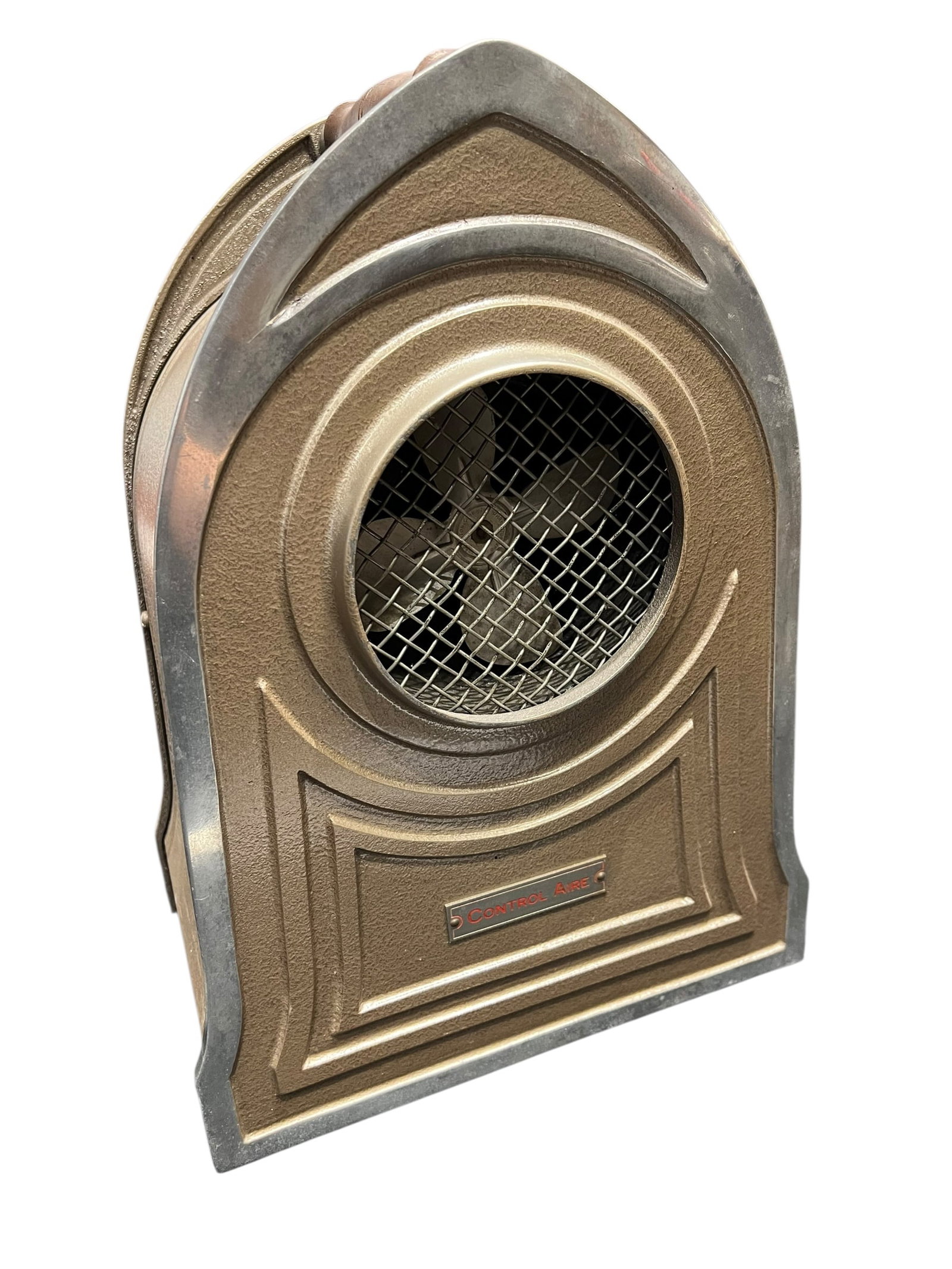 Excel Steam Humidifier: The featured item is a vintage Handyhot Fan-Heater (Model ZUC) manufactured by the Chicago Electric Manufacturing Company during the mid-20th century. [1]Design: Features a distinctive Gothic