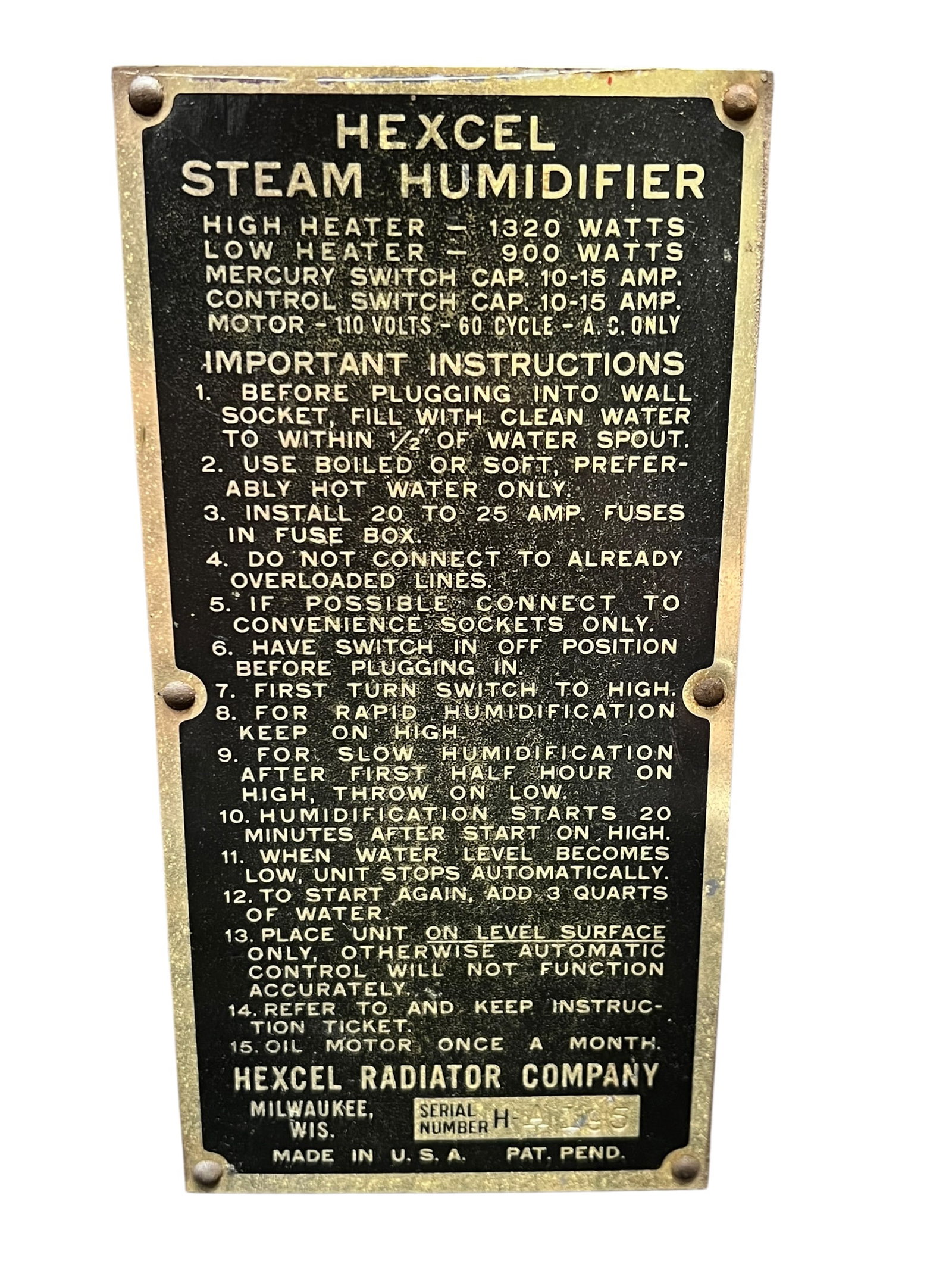 Excel Steam Humidifier - 9