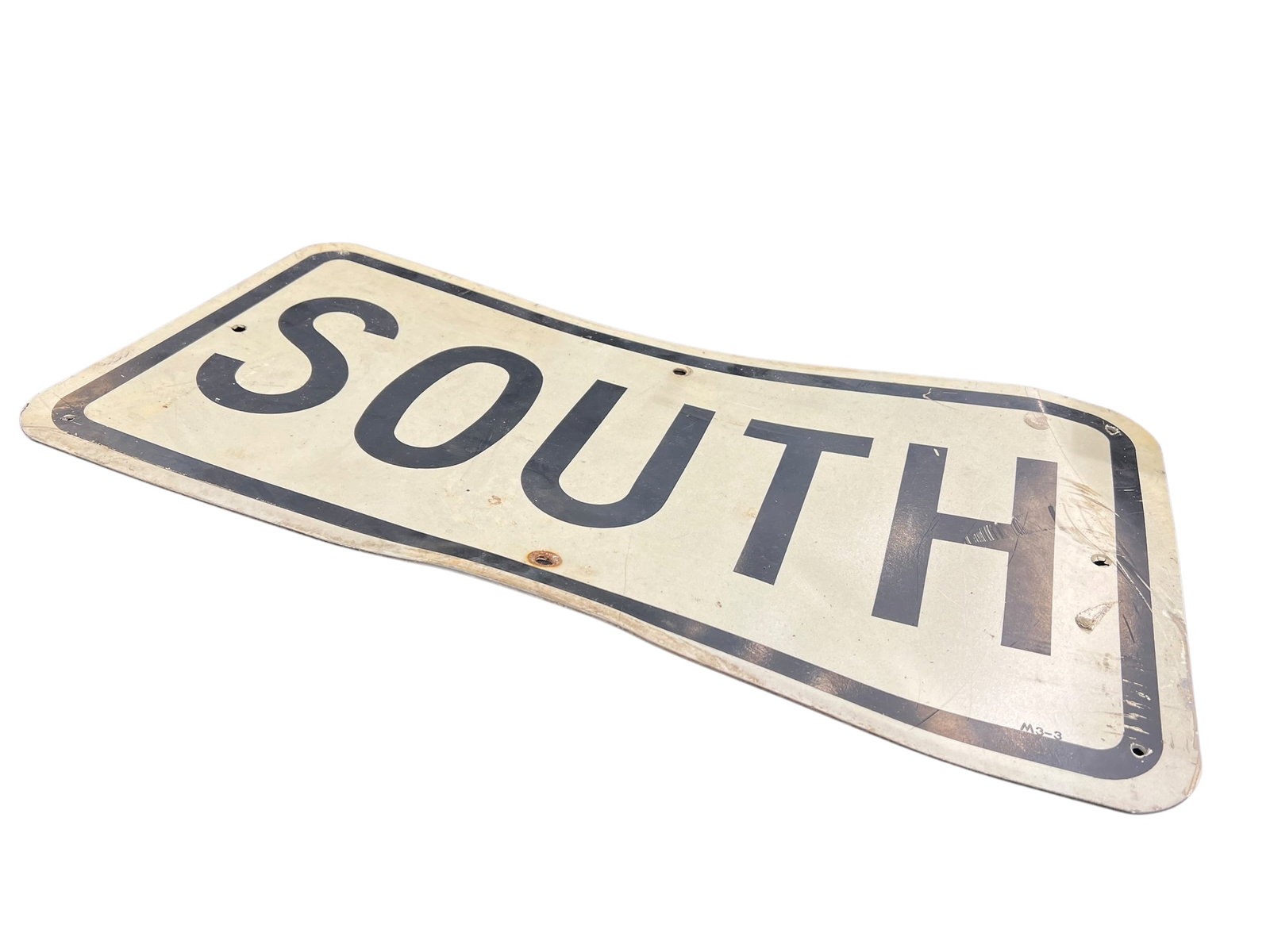 Retired South Highway Route Sign: The image shows an authentic MUTCD M3-3 "SOUTH" Cardinal Direction Auxiliary Road Sign, which is standard highway infrastructure used above route markers to indicate a southbound direction. [1, 2]Key