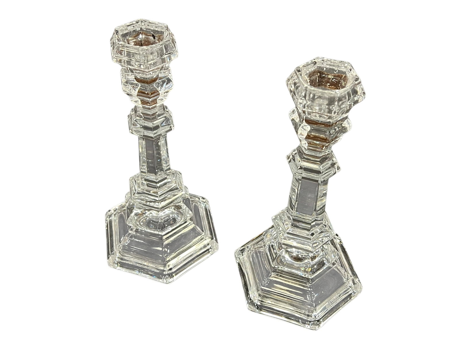 Pair of Tiffany & Co. Glass Candle Holders (1 of 5)