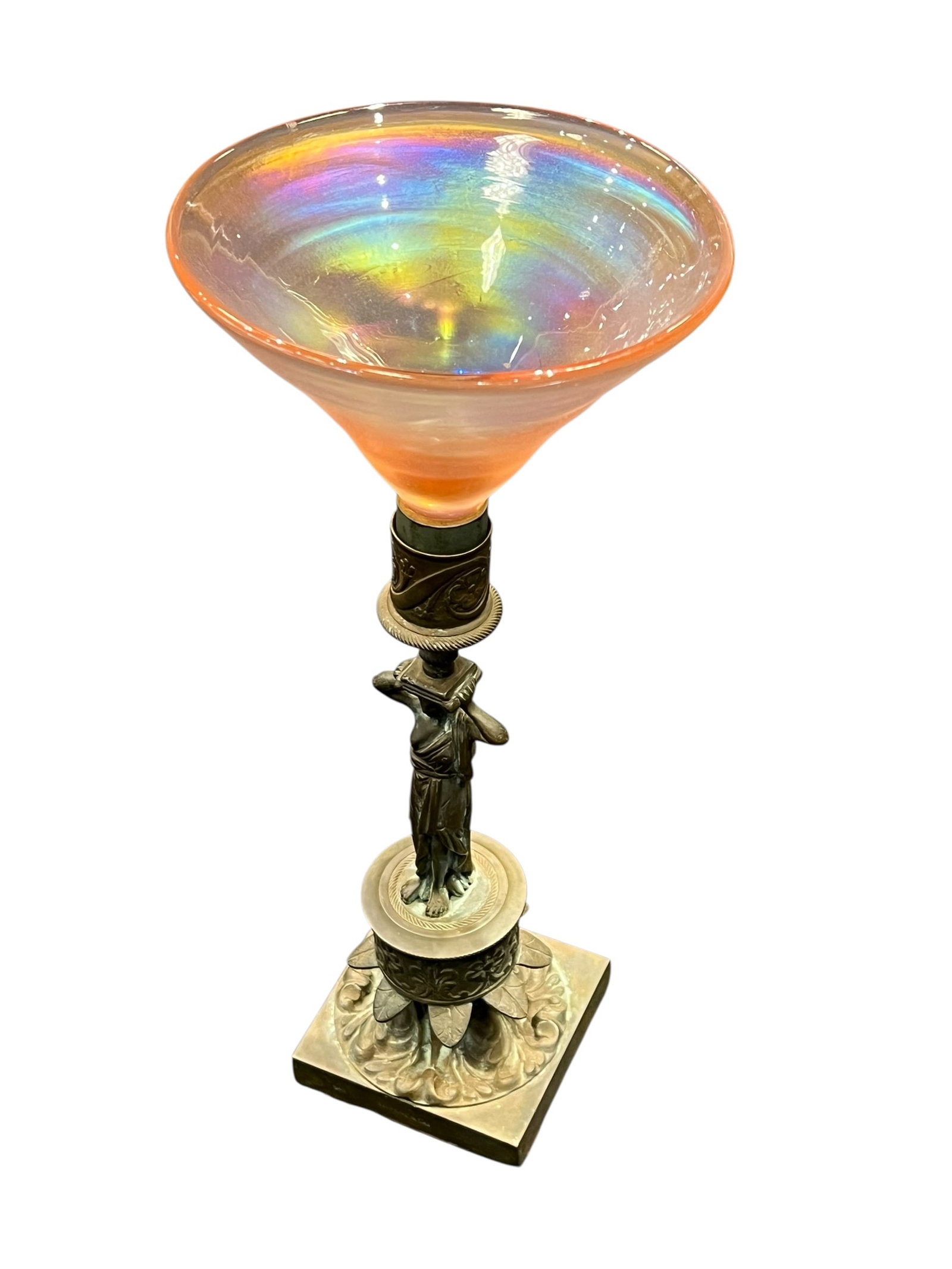 Tiffany & Co. Bronze/ArtGlass Compote (1 of 7)