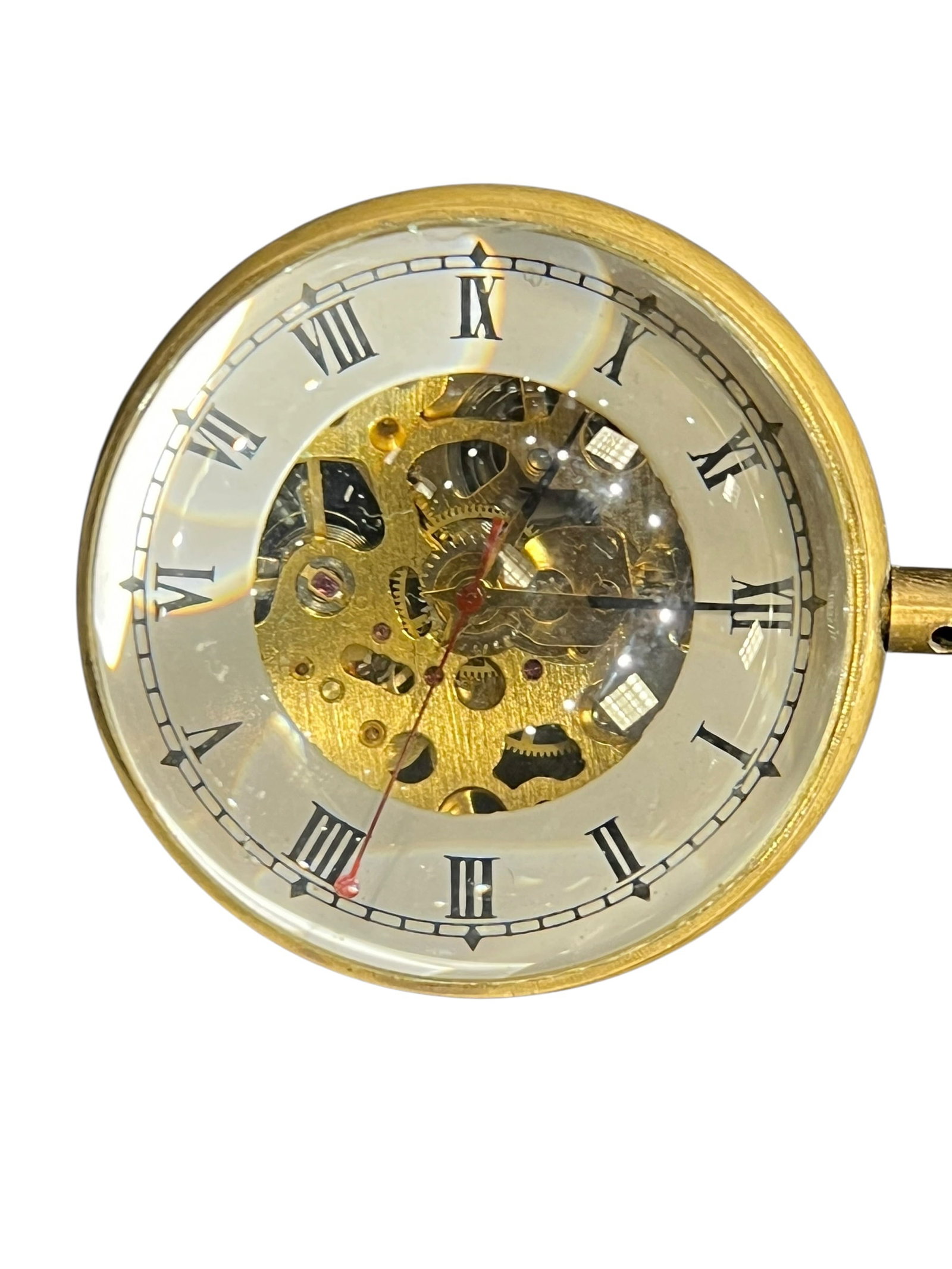 Glass Globe Skeleton Desk Clock - 3