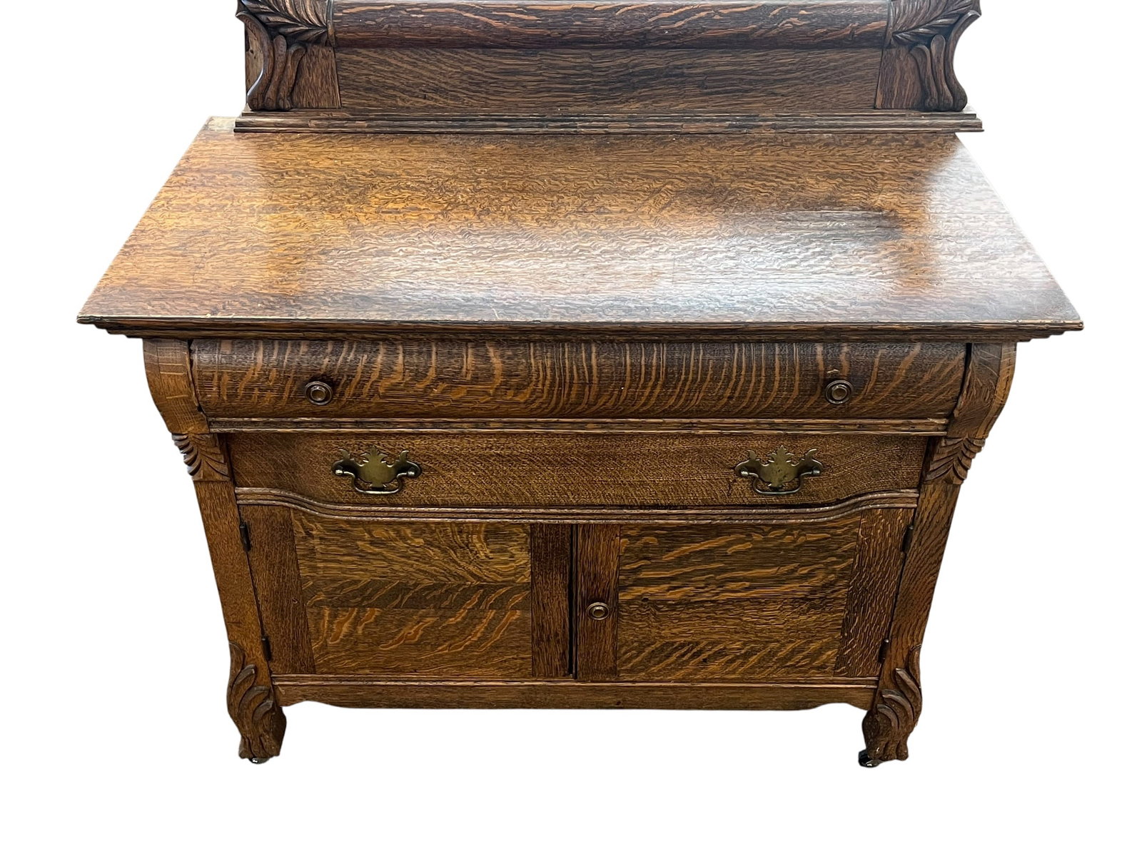 Oak Wastand with Mirror - 5
