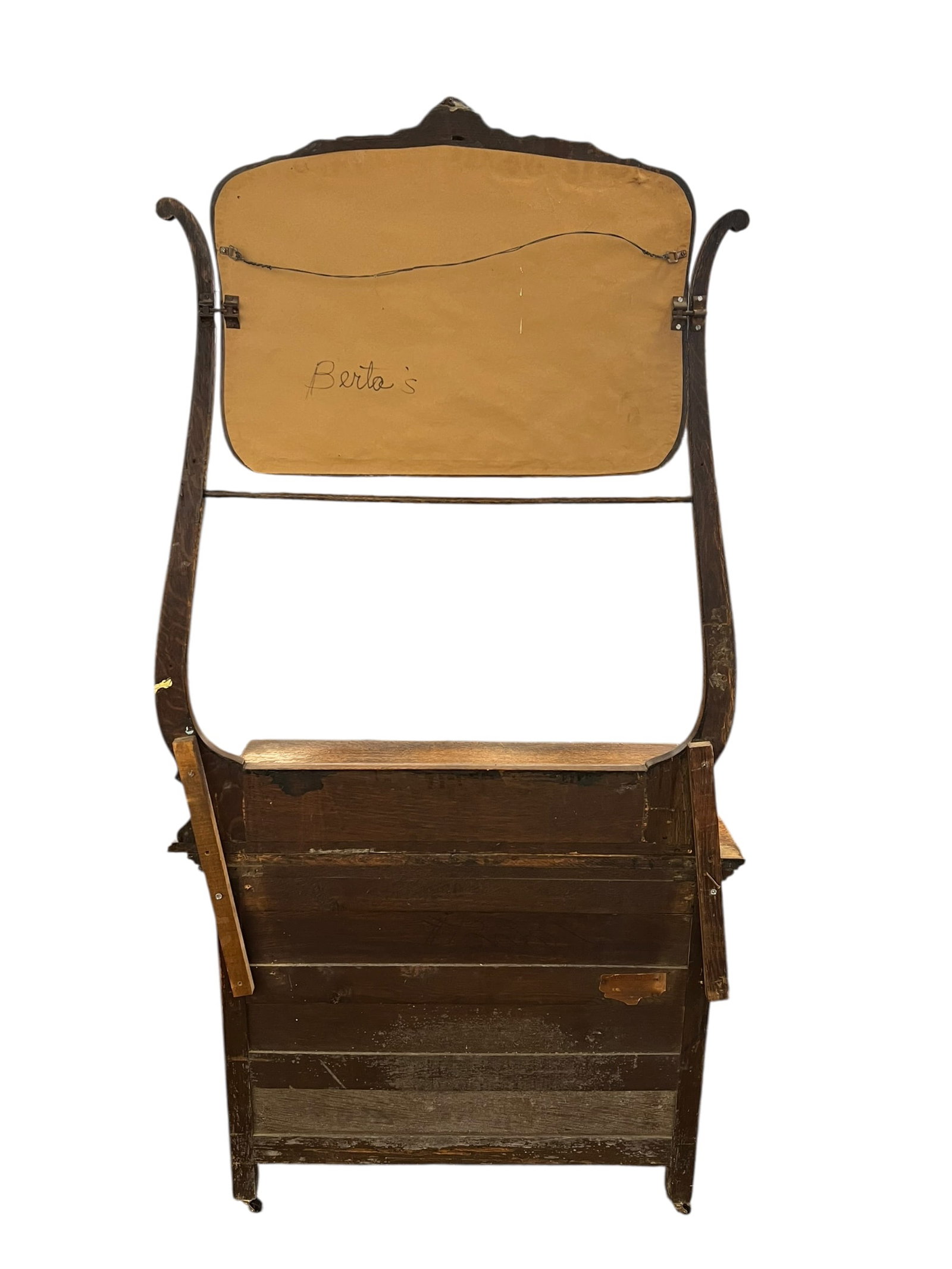 Oak Wastand with Mirror - 7