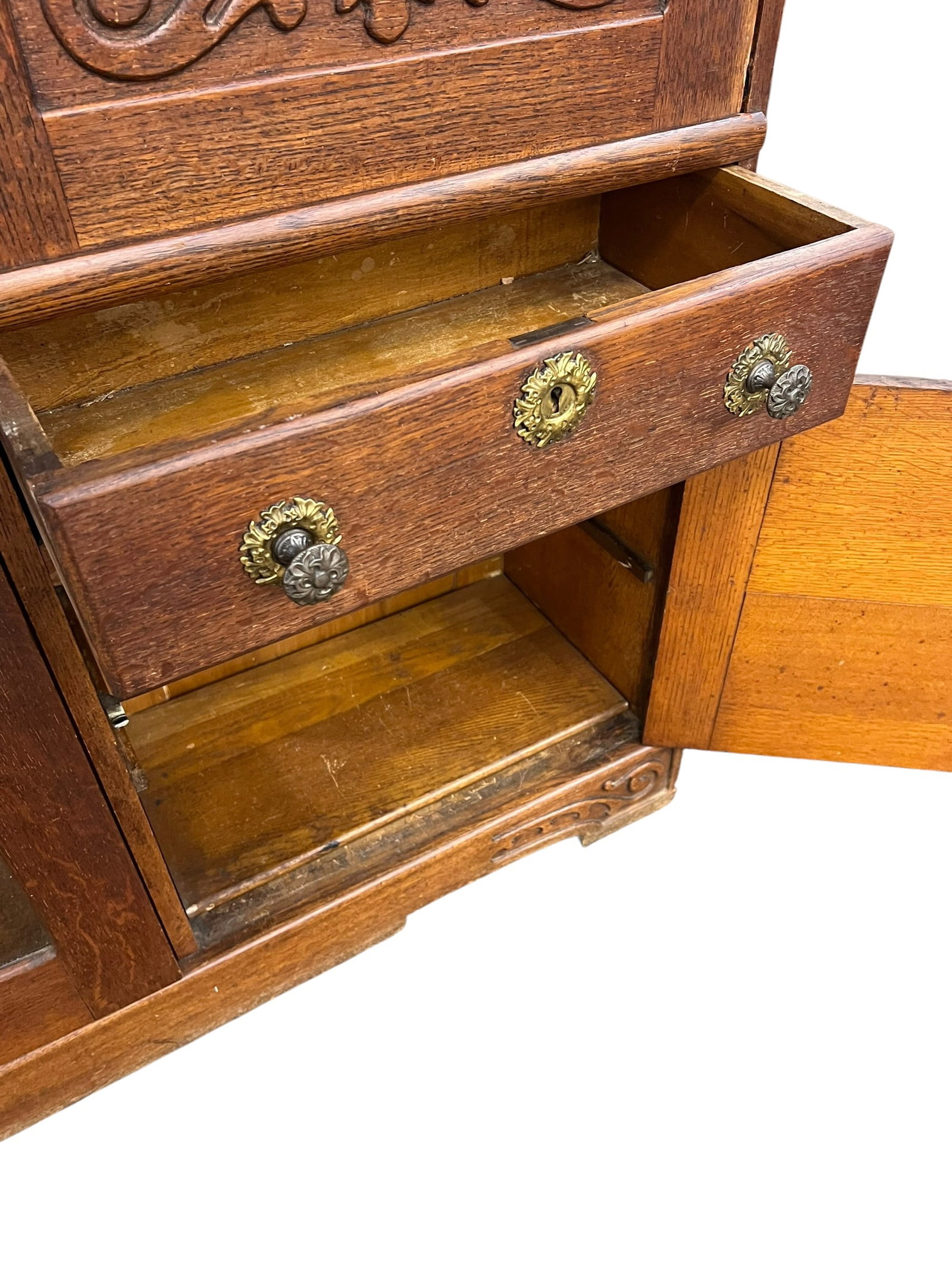 Oak Side by Side Secretary - 10