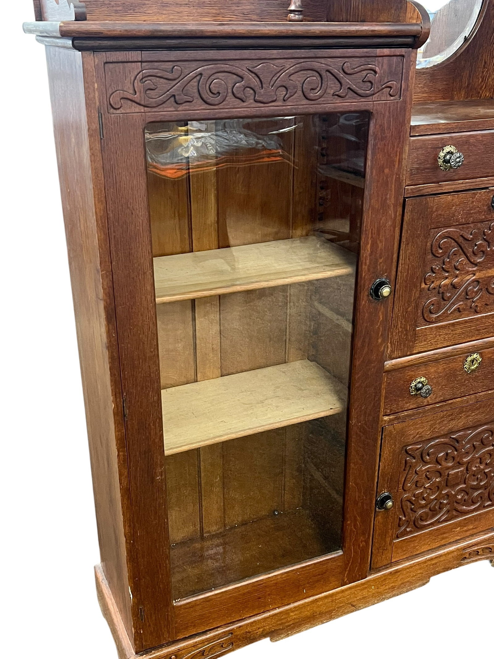 Oak Side by Side Secretary - 4