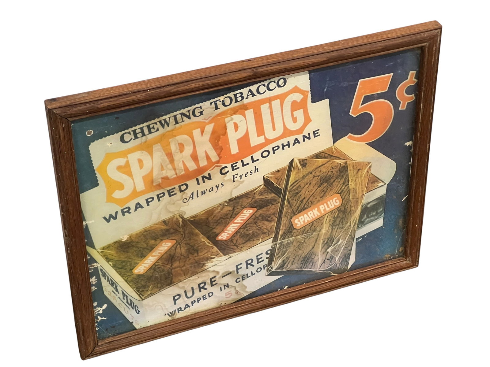 Spark Plug Chewing Tobacco Advertising Sign (1 of 5)