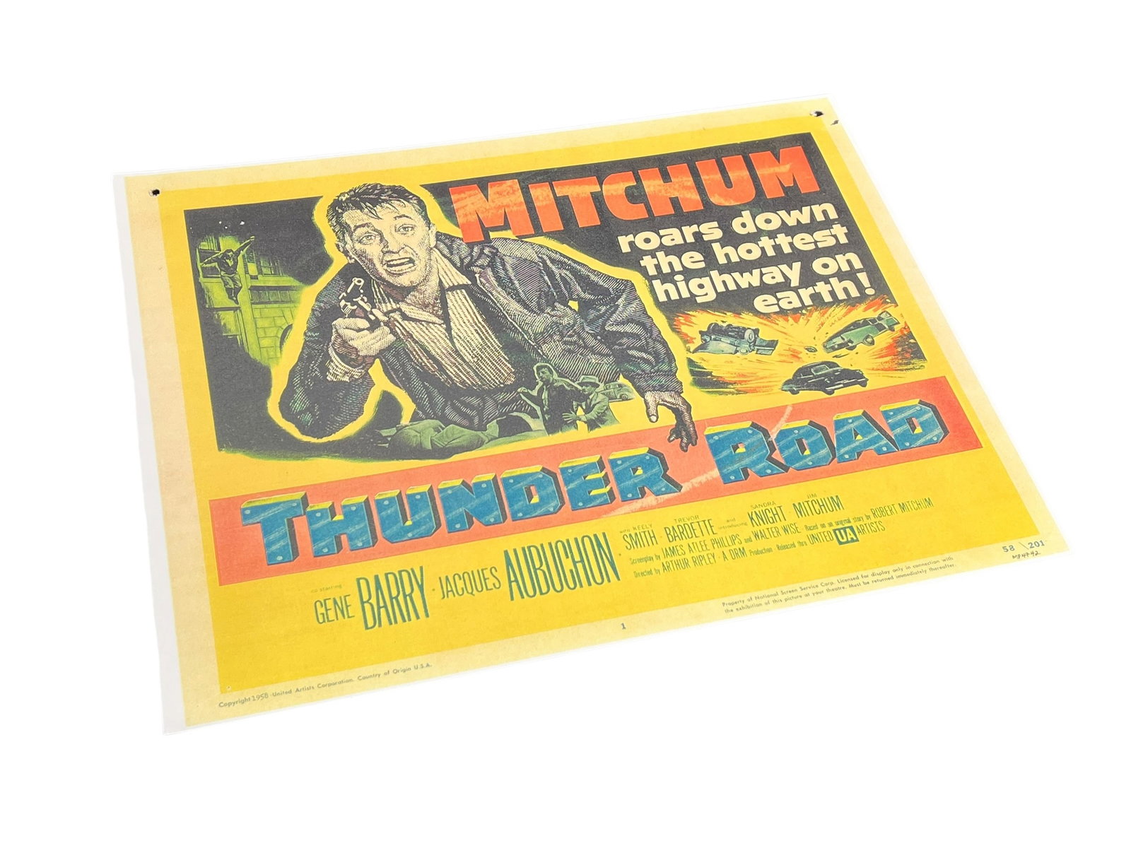 Thunder Road Movie Lobby Card (1 of 6)