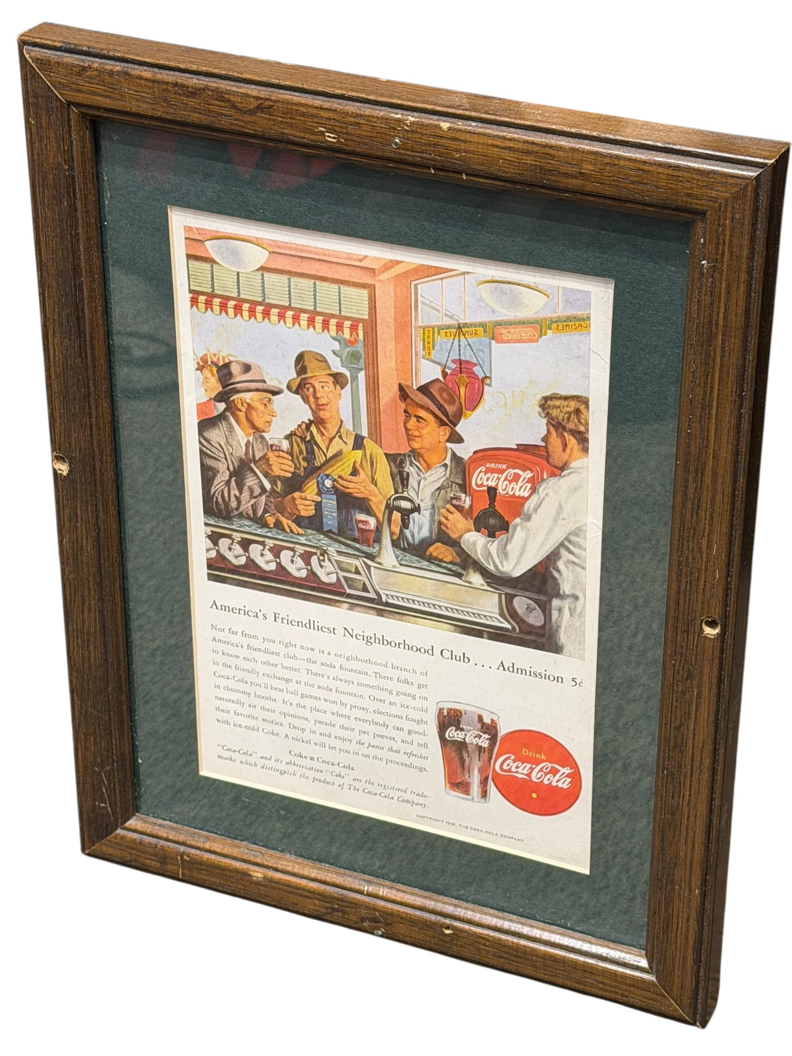 Coca Cola Magazine Advertisement in Frame (1 of 3)