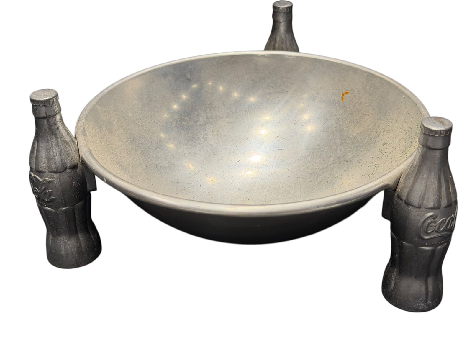 1935 Brunhoff Coca Cola Aluminum and Pewter Pretzel Bowl (1 of 5)