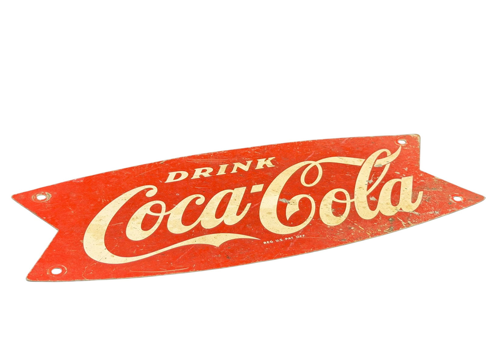 Coca Cola “Fishtail?? Metal Advertising Sign (1 of 4)