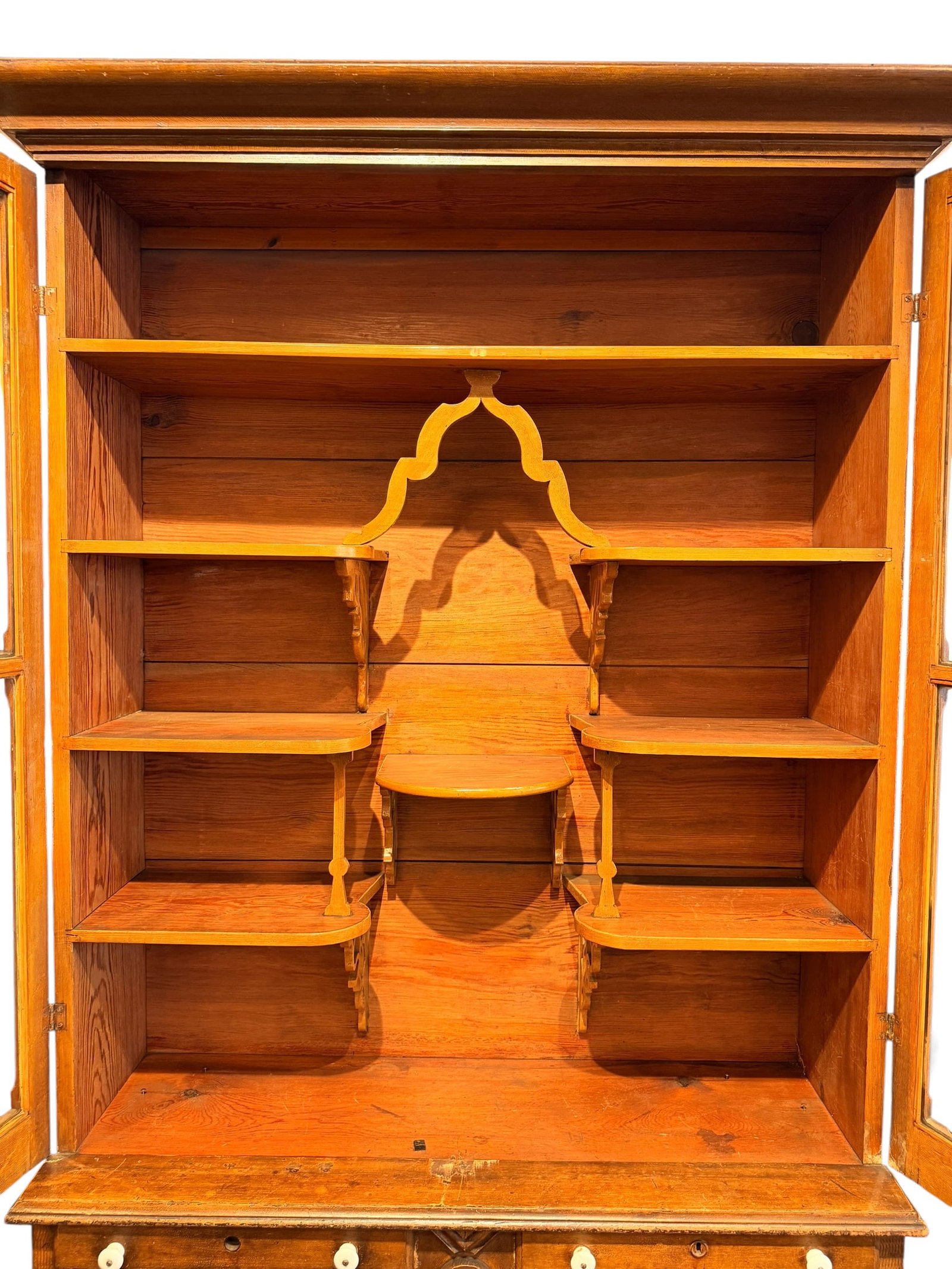 Walnut Stopback Cupboard - 4