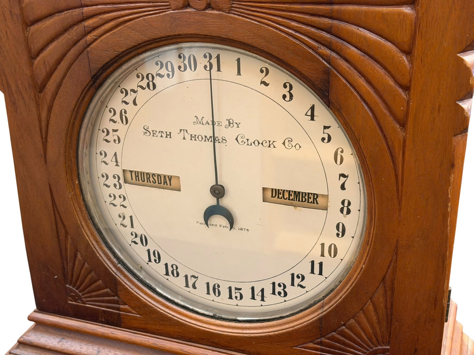 Double Dial Seth Thomas Calendar Clock - 4