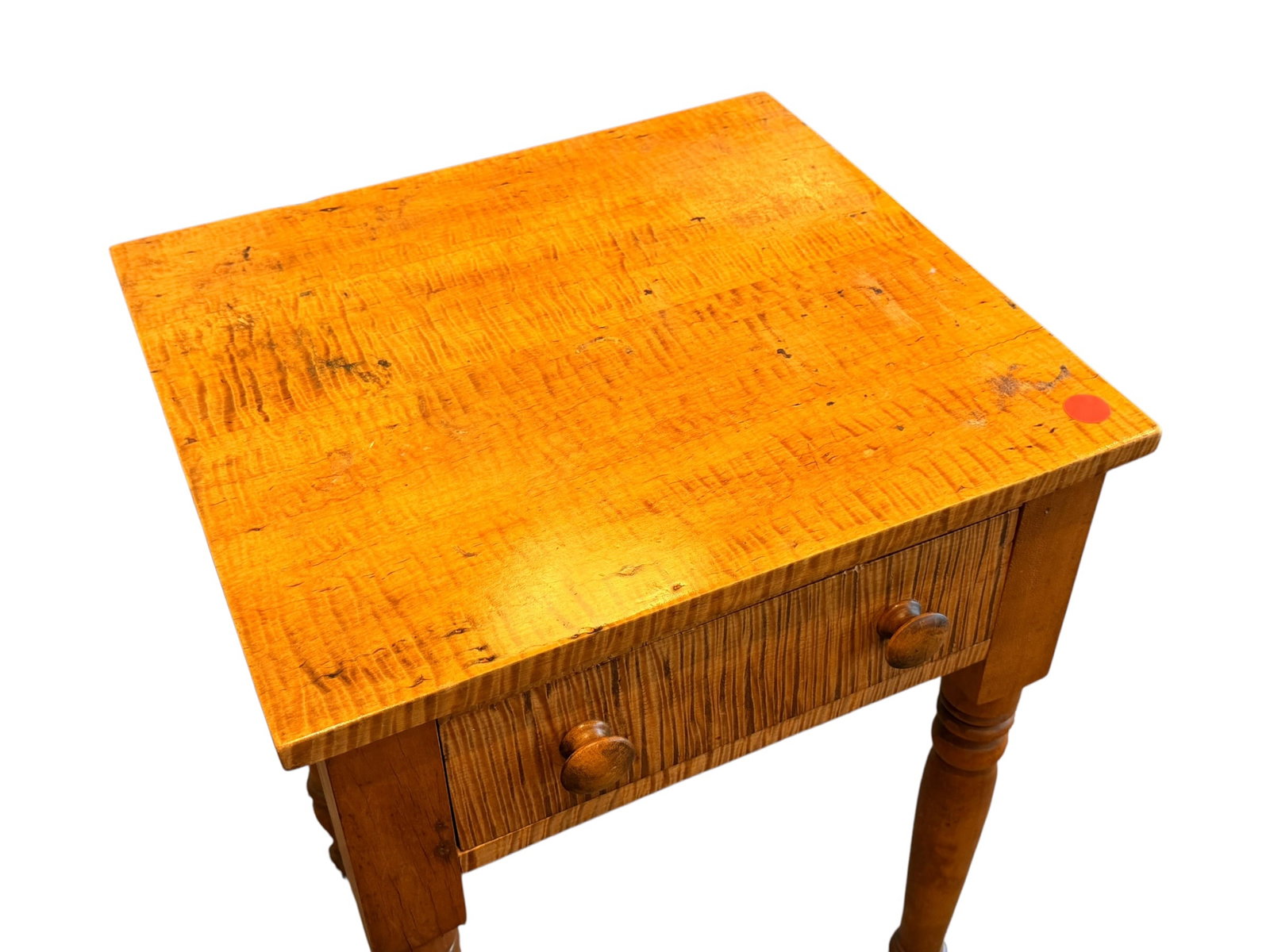 Curly Maple One Drawer Work Stand - 2