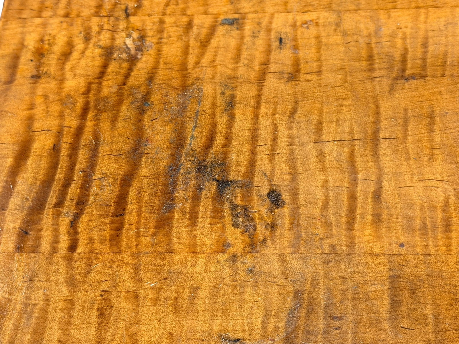 Curly Maple One Drawer Work Stand - 3