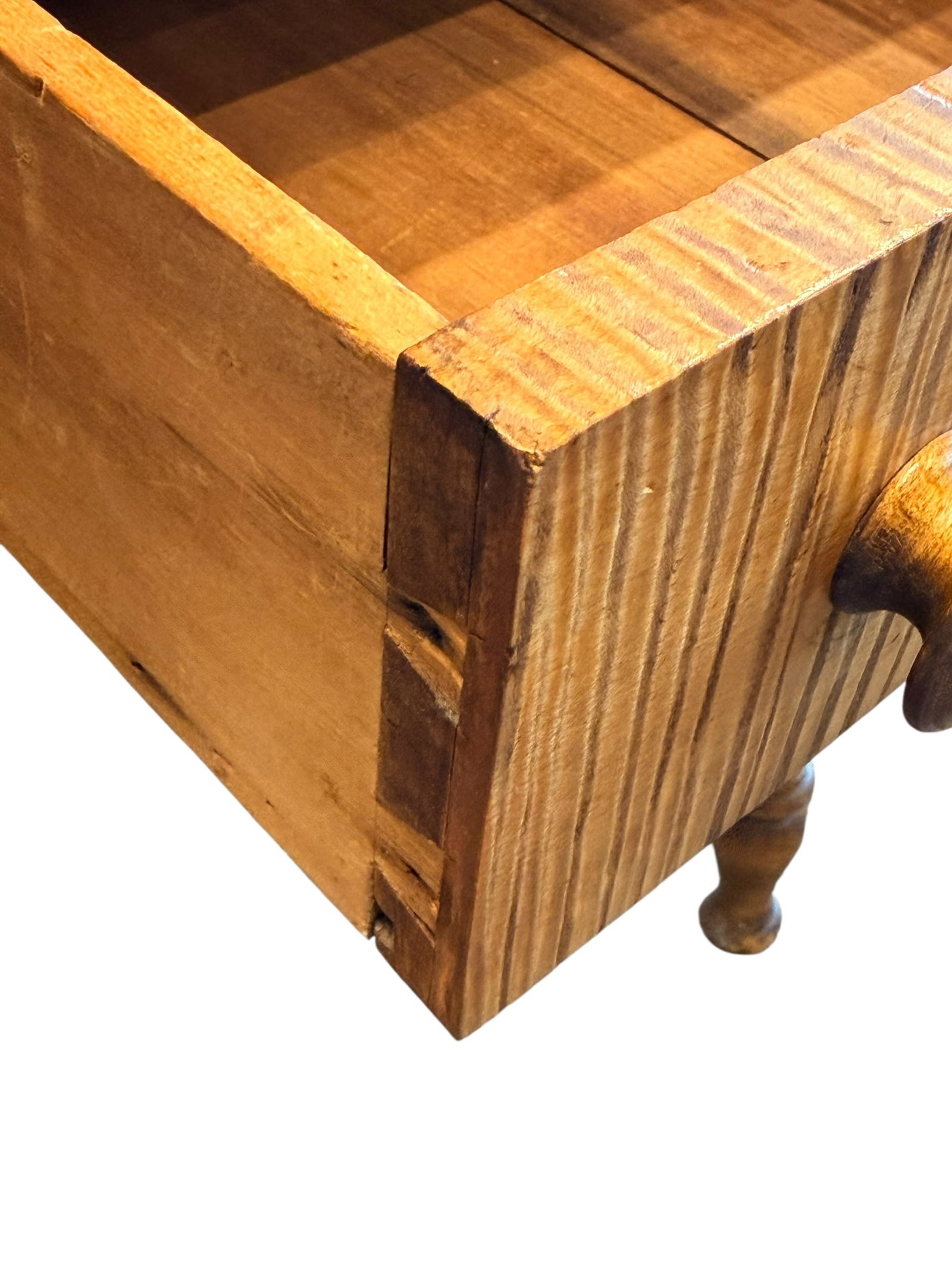 Curly Maple One Drawer Work Stand - 5