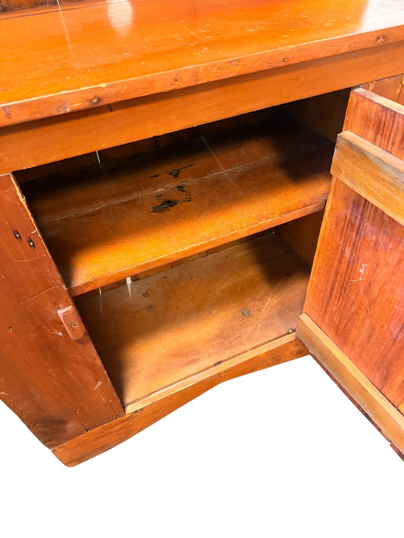 Pine Pewter Cupboard - 5