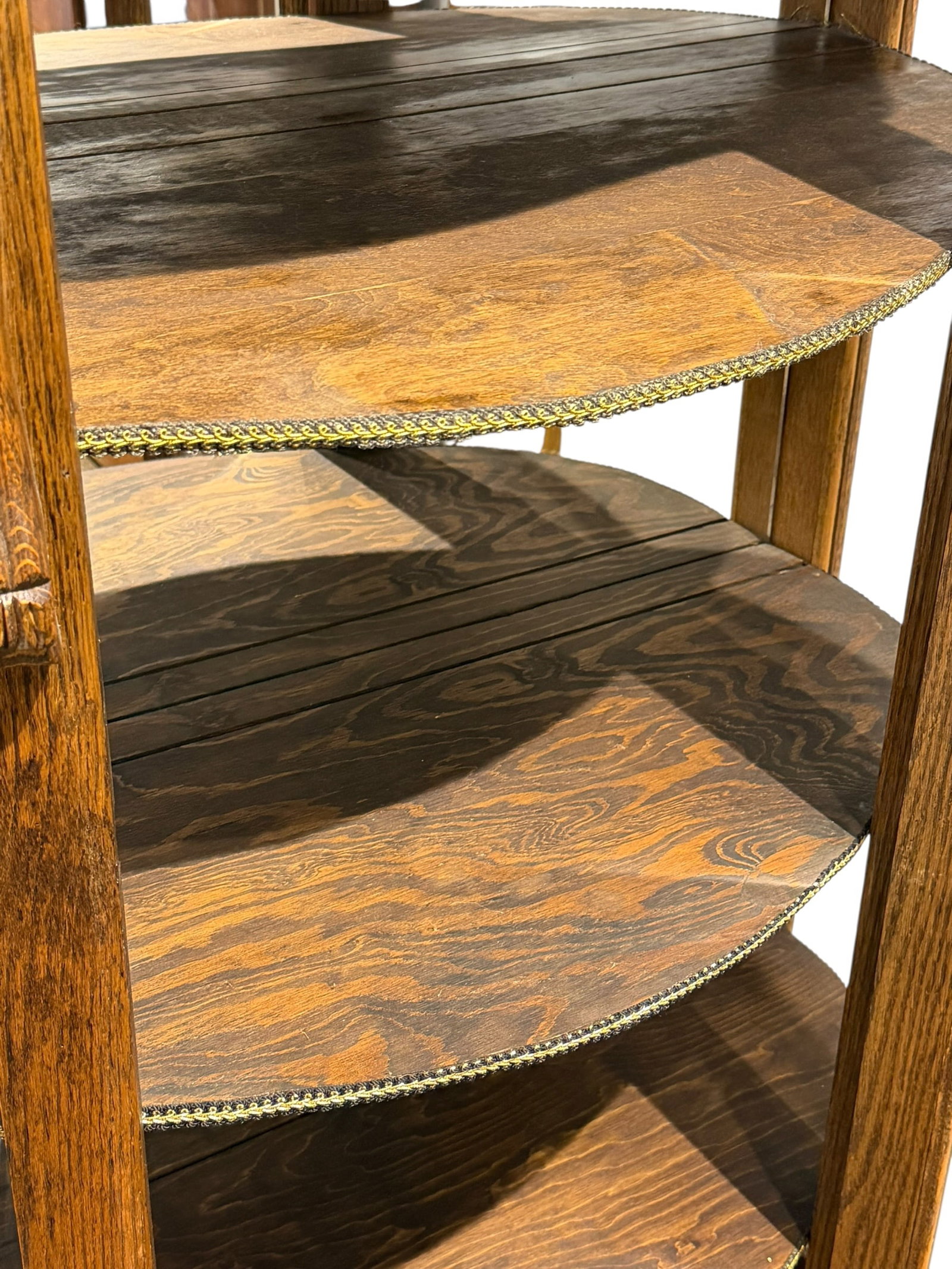 Oak Bowfront China Cabinet - 4