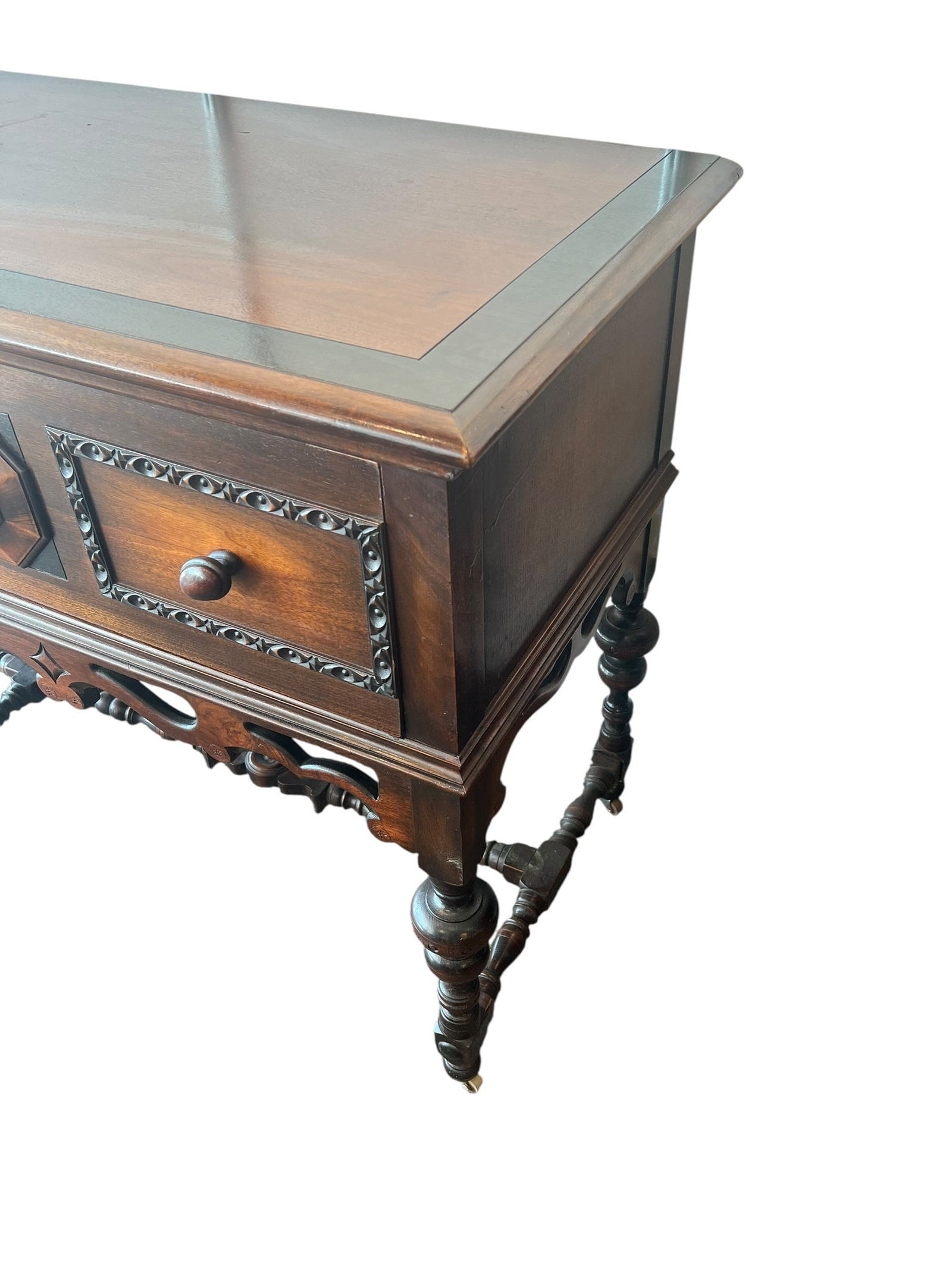 Walnut Jacobean Style Sideboard - 4