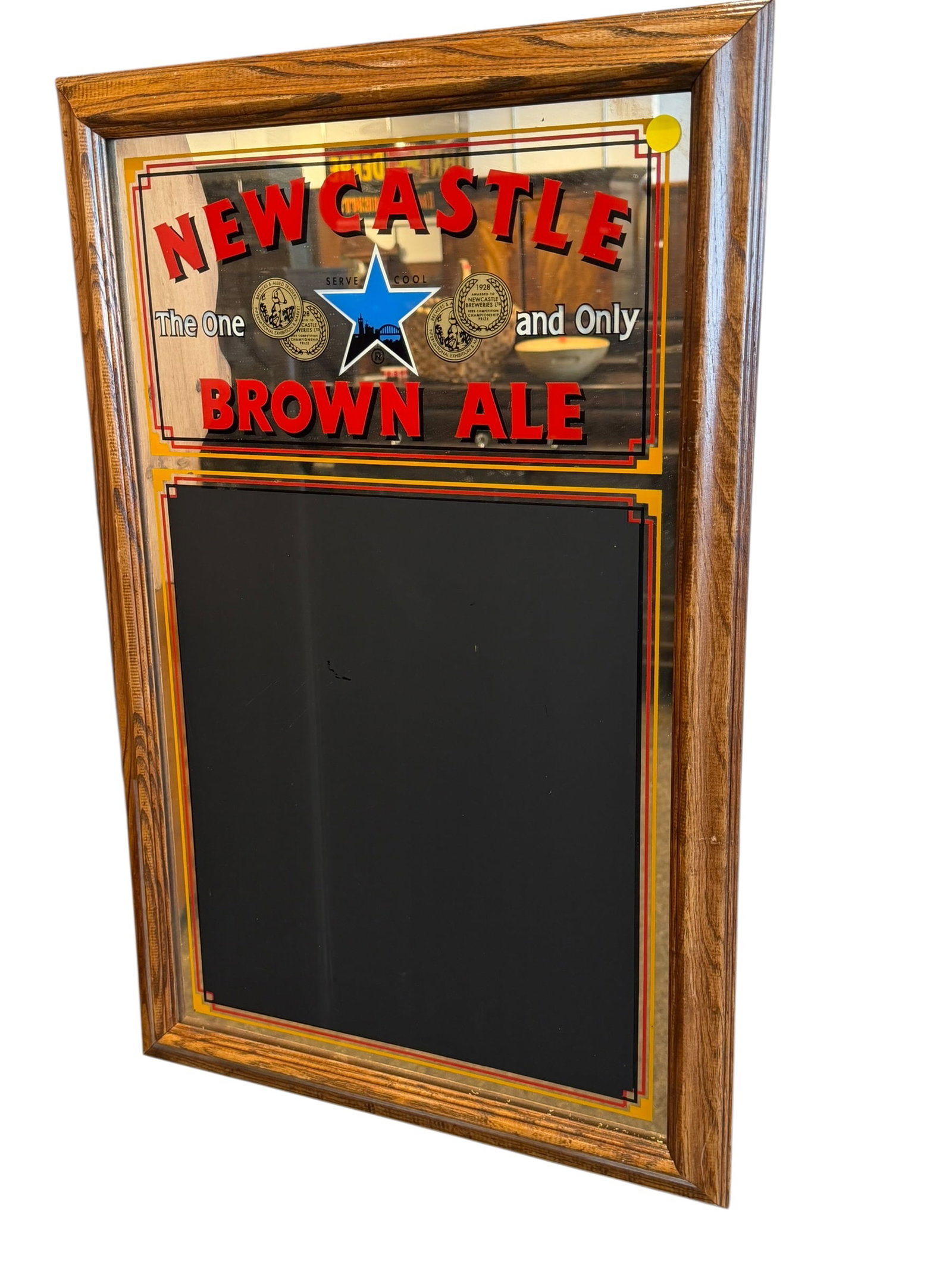 Newcastle Brown Ale Wooden Framed mirror and Chalkboard (1 of 3)