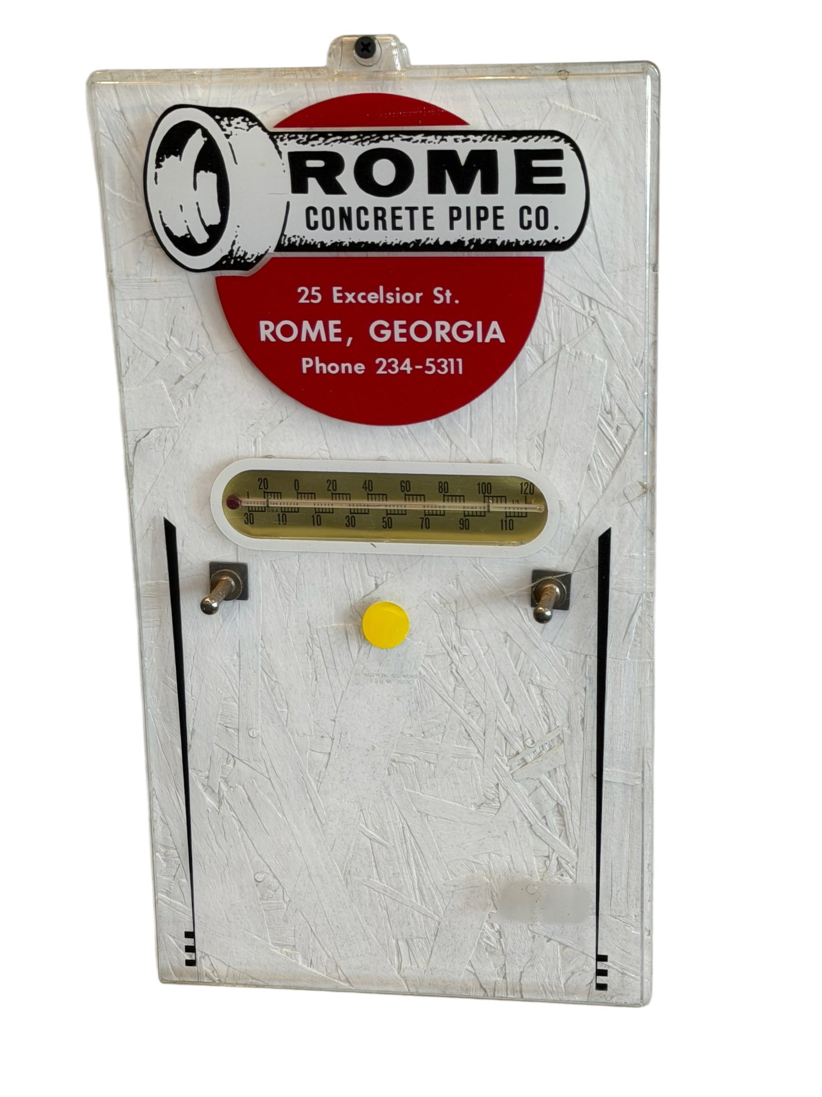 Rome Concrete Pipe Co. Advertising Plastic and Metal Sign (1 of 4)