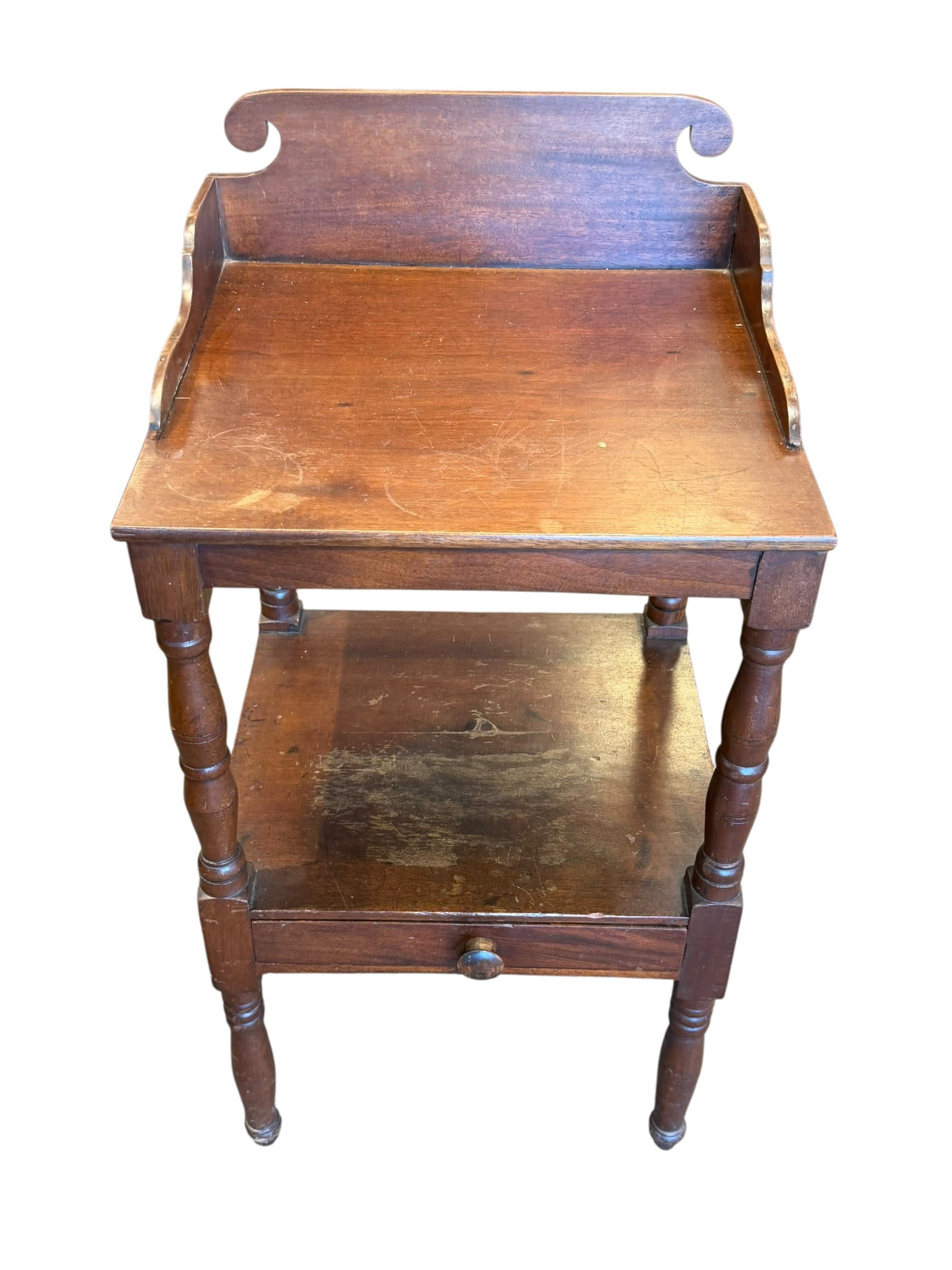 Walnut 1 Drawer Stand - 2
