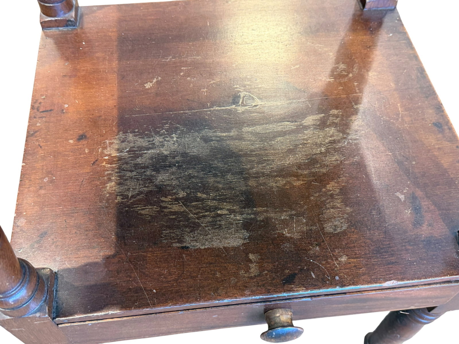 Walnut 1 Drawer Stand - 4