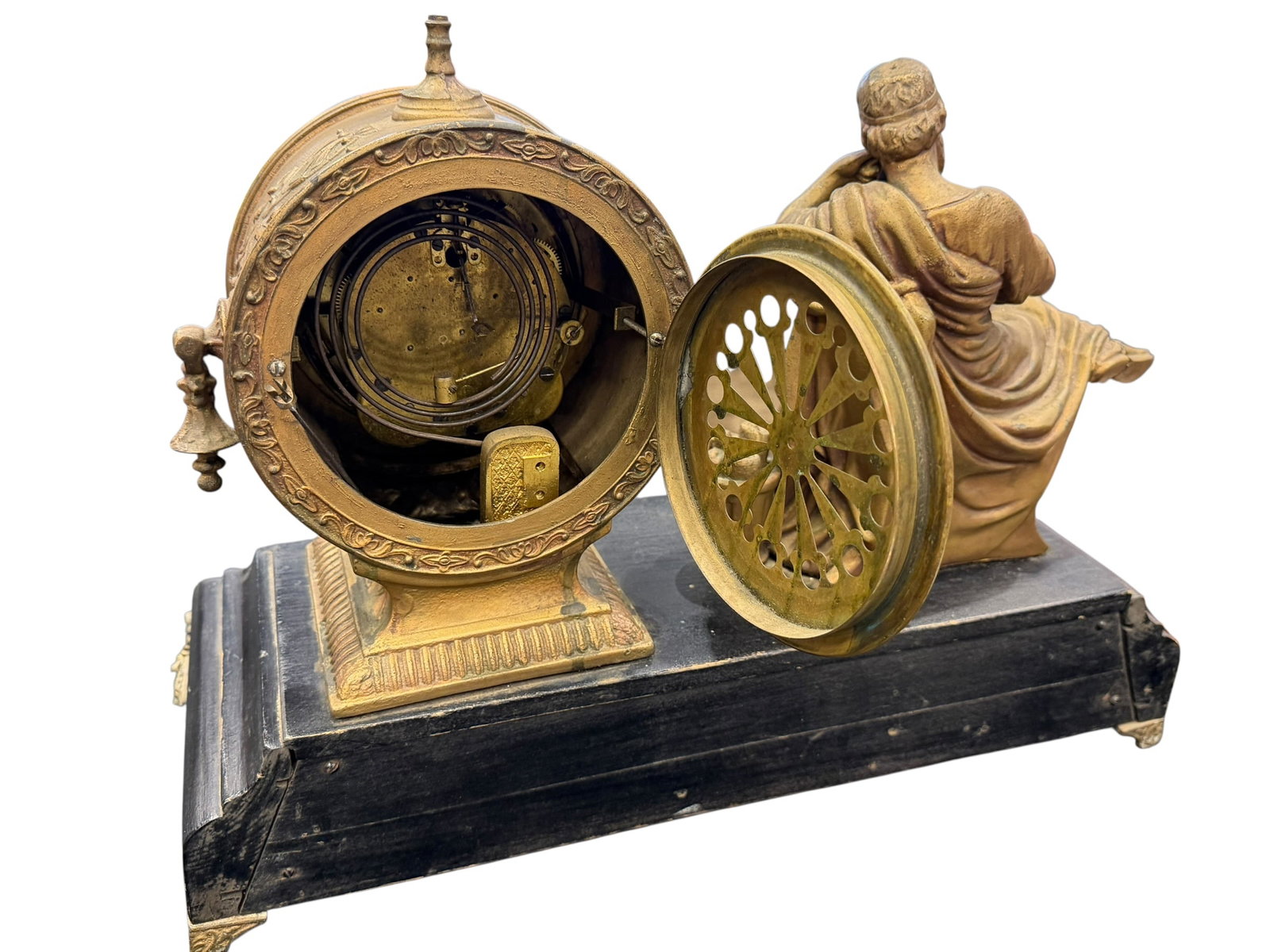 Brass/Bronze Mantle Clock - 6