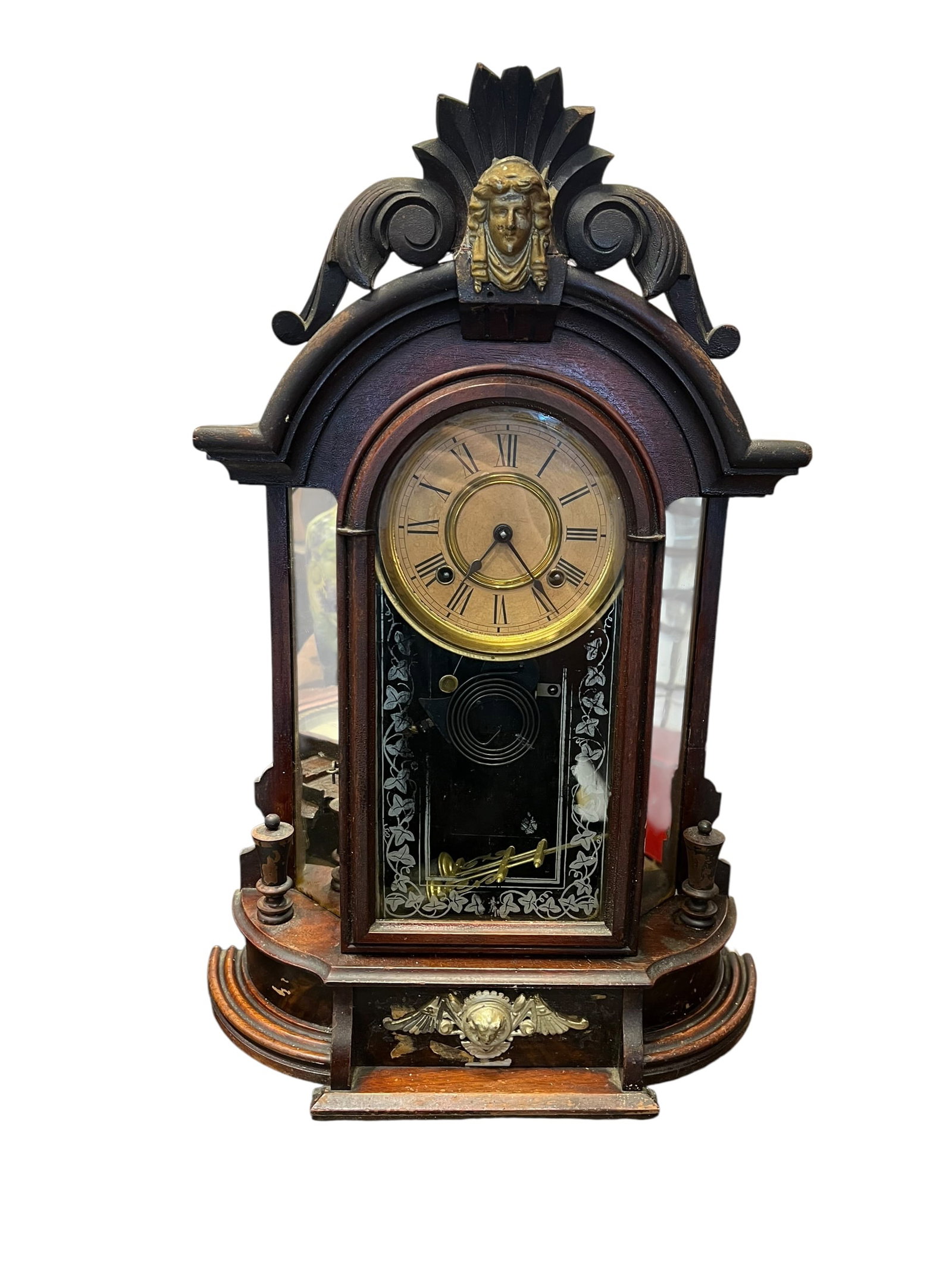 Walnut Mantle Clock - 2