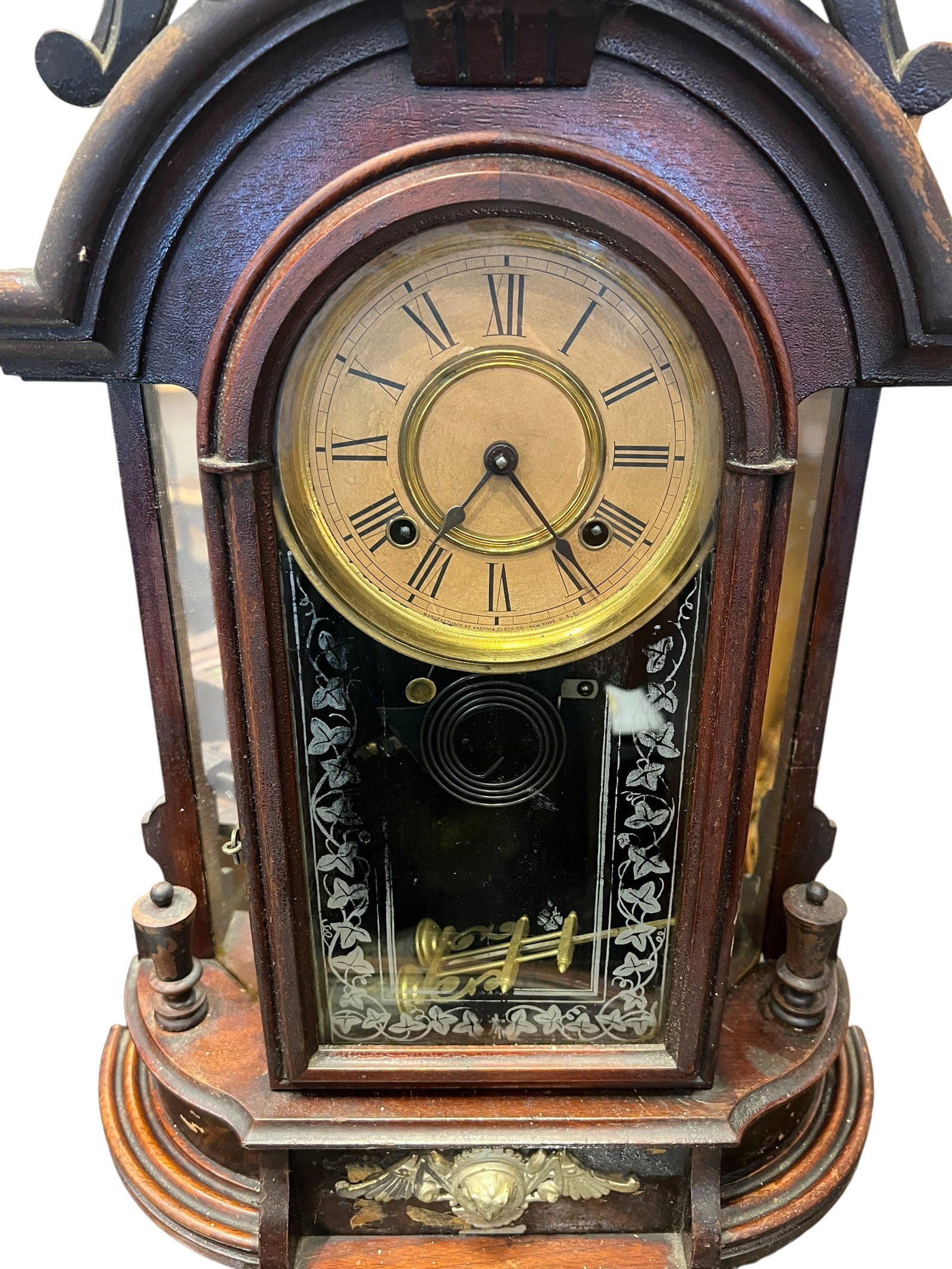 Walnut Mantle Clock - 3