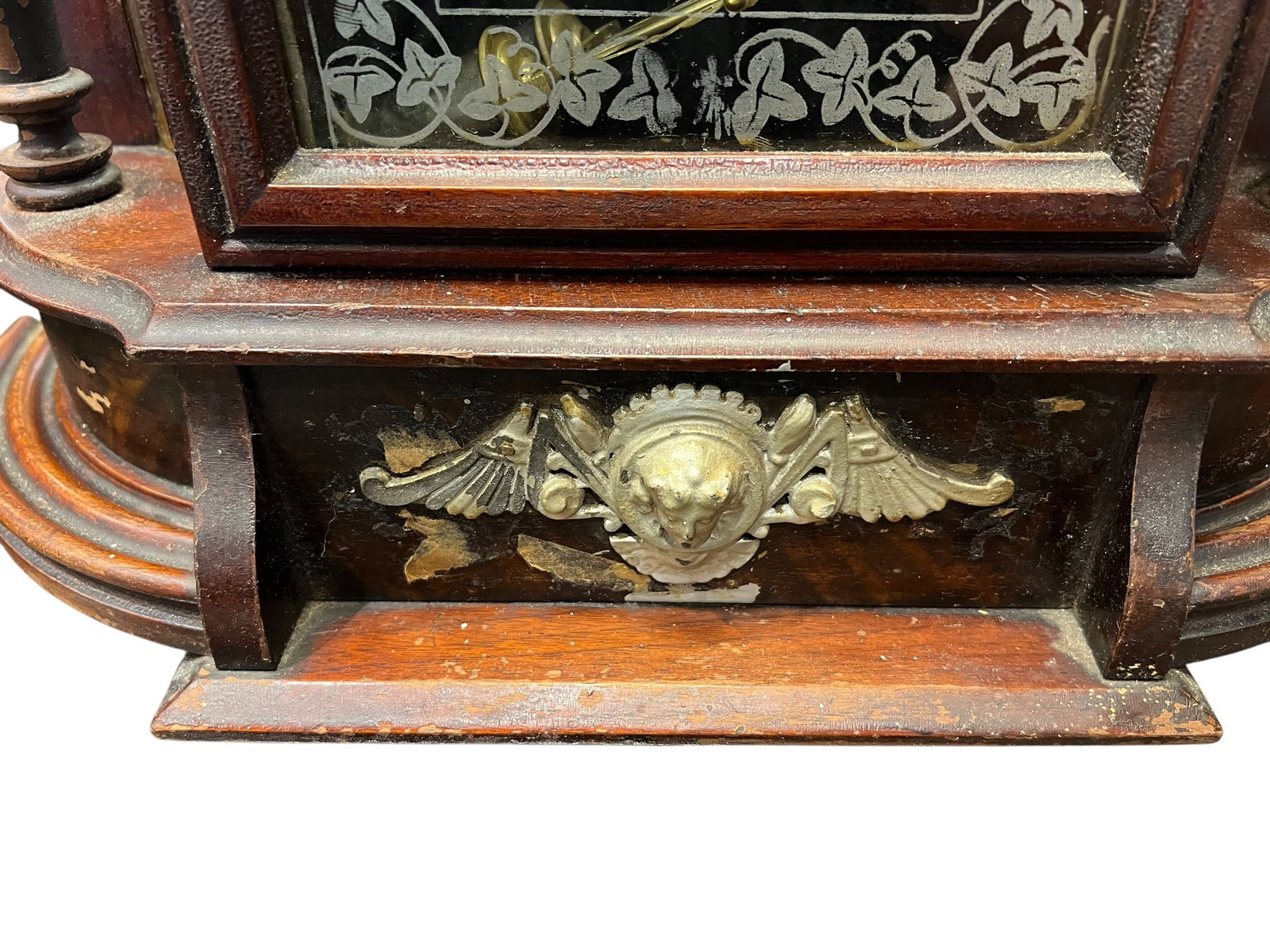 Walnut Mantle Clock - 5