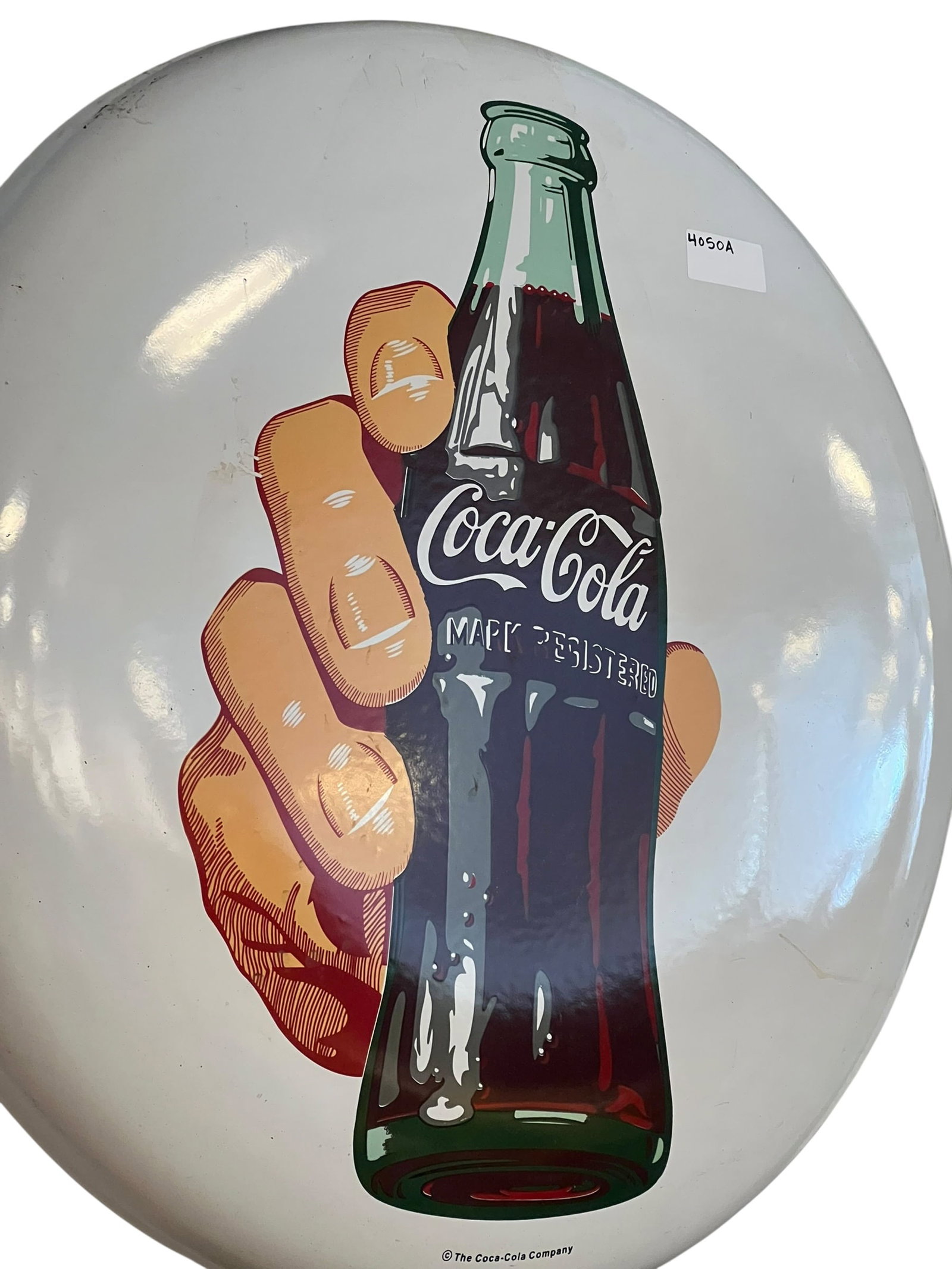 24" porcelain Coca Cola Button - 2