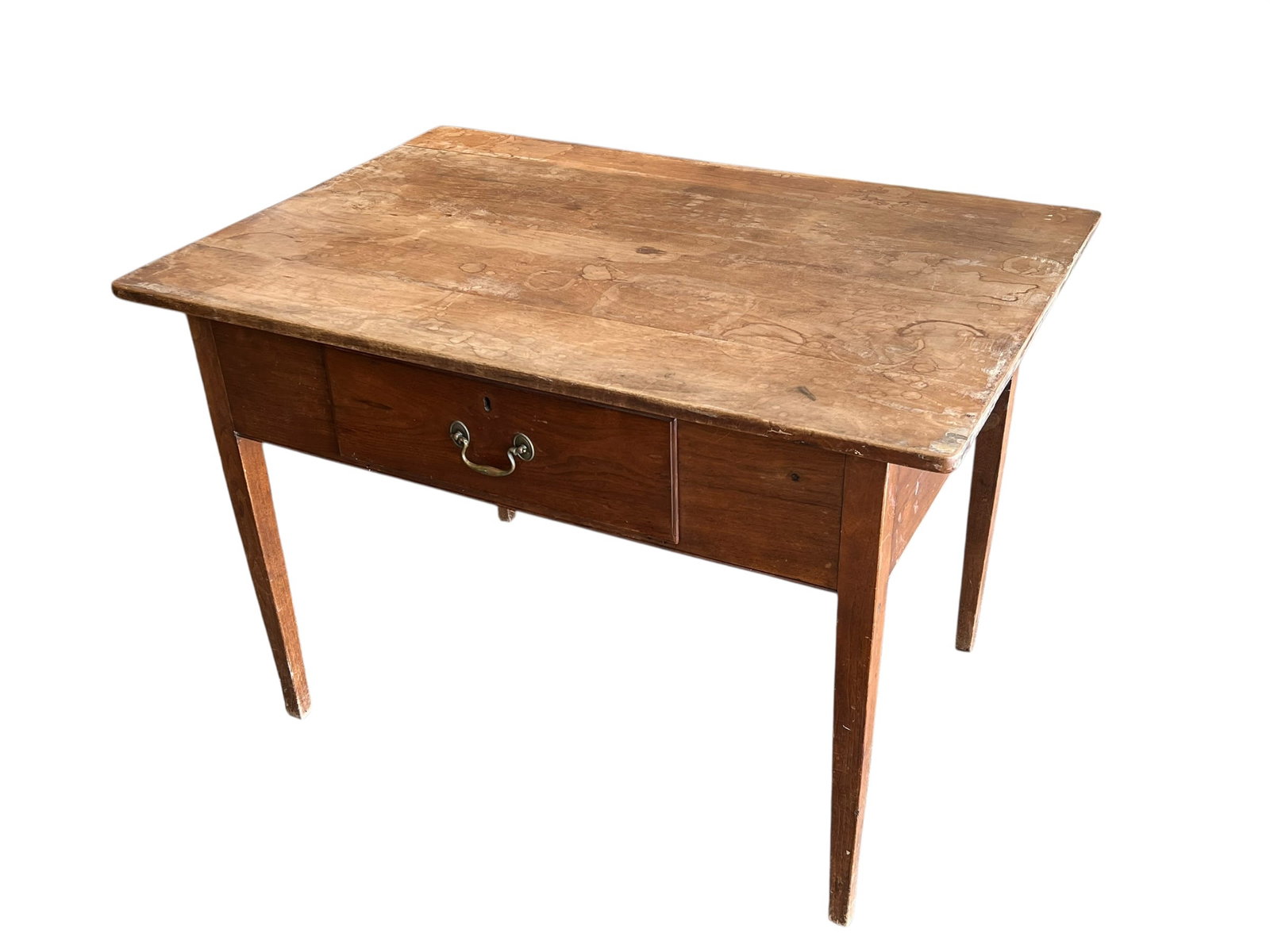 Primitive Walnut 1 Drawer Farm Table (1 of 6)