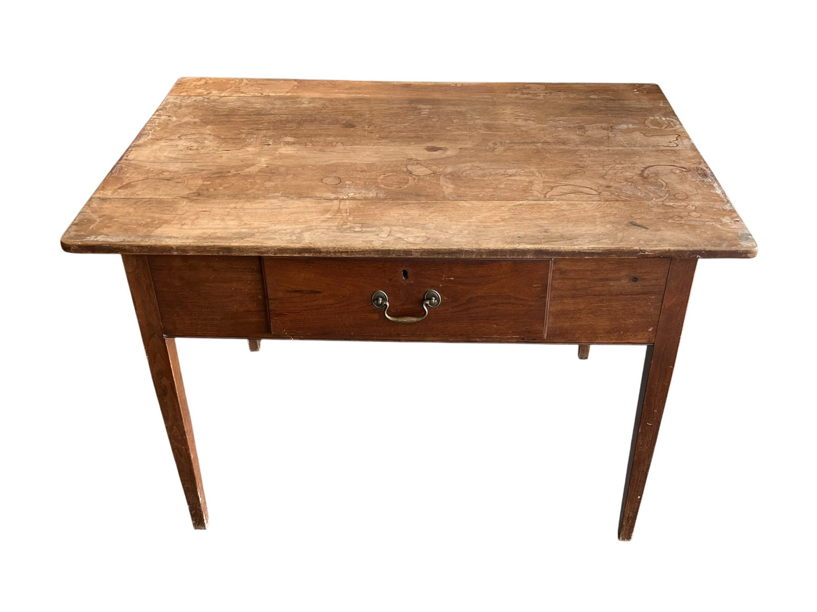 Primitive Walnut 1 Drawer Farm Table - 2