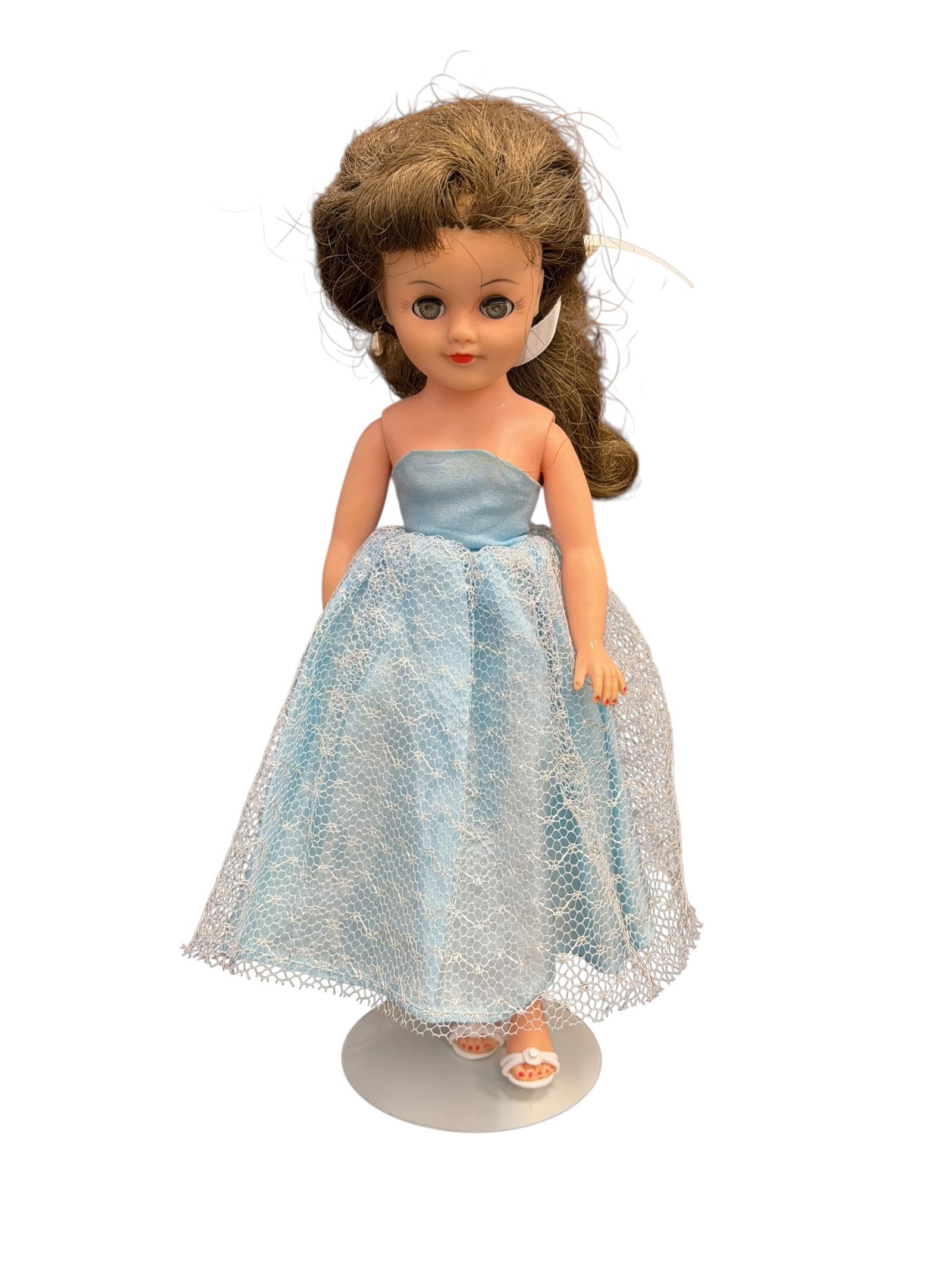 Vintage Vogue Vinyl Doll with Blue Dress (1 of 4)