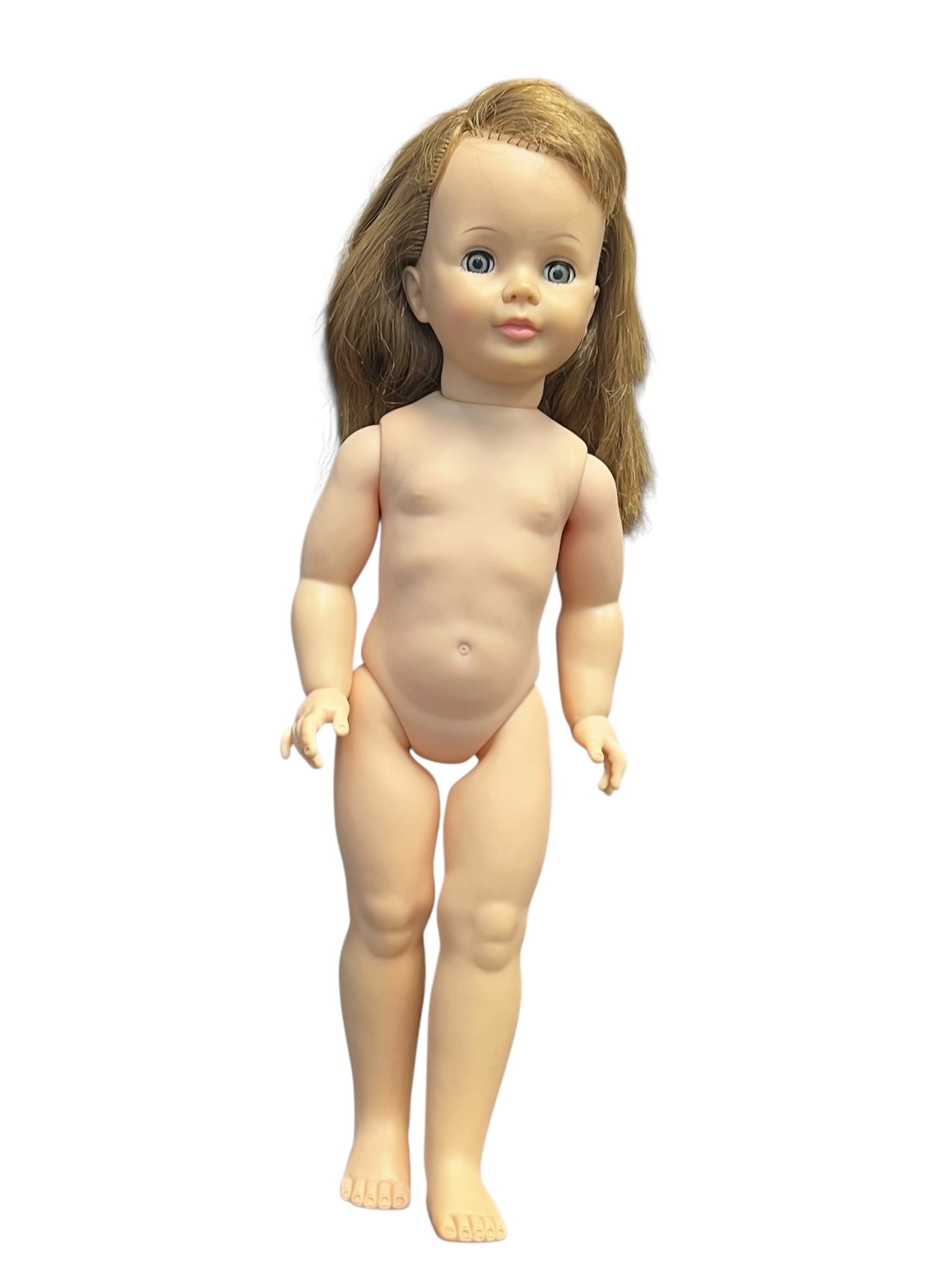 Ideal Vinyl Doll: vintage Mattel Tutti and Chris line doll, resembling the bendable-body friend of Tutti character produced in the late 1960s. [1, 2, 3]Type: Small vinyl/plastic poseable play dollEra: Circa late 1960s 