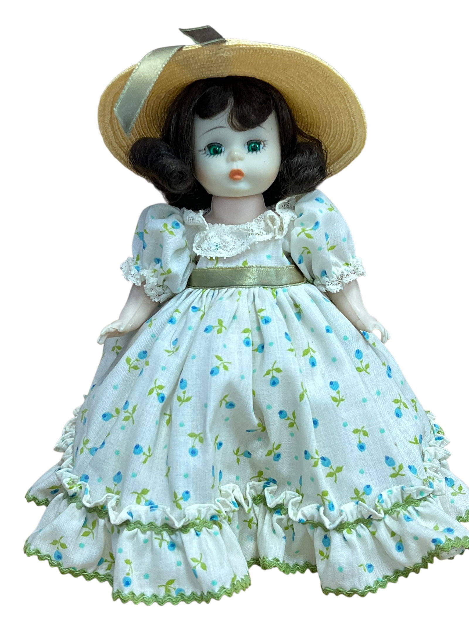 Madame Alexander "Scarlet" Doll: vintage 8-inch Madame Alexander collectible doll, likely produced around the early 1970s. [1]Key FeaturesDesign: Appears to be a bent-knee doll styled to resemble a literary or historical character