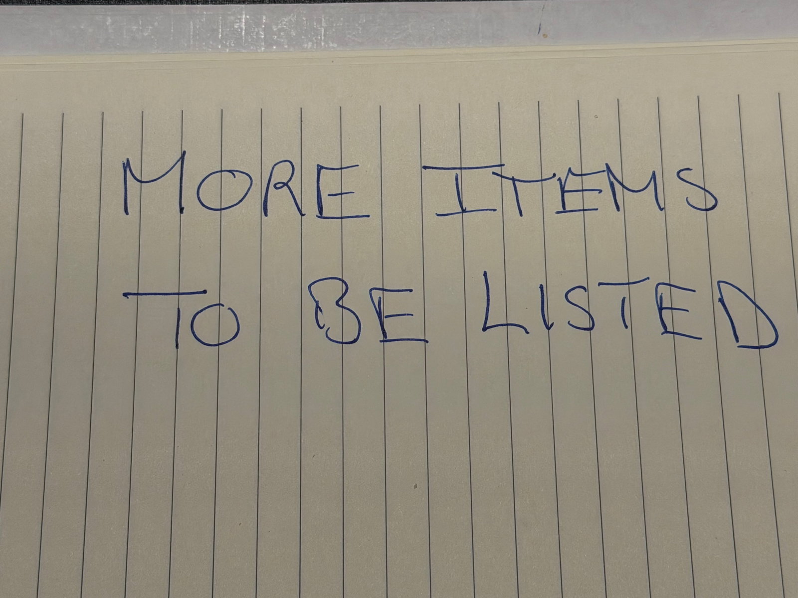 More Items To Be Listed: More Items to be listed