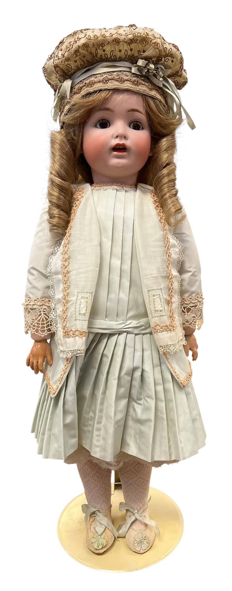 Antique German J.D.K. Kestner 260 Bisque Head Doll with Sleep Eyes (1 of 5)