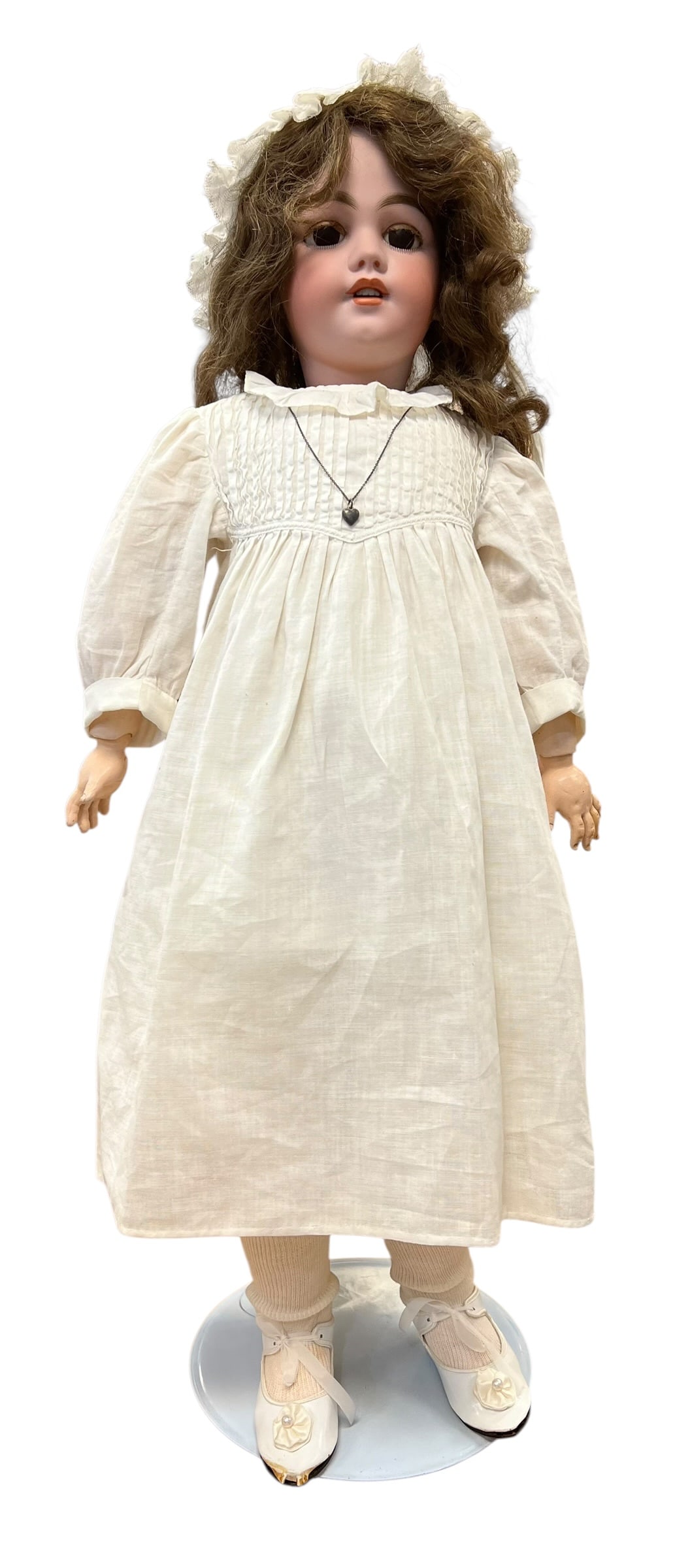 Antique German S&H 1300 DEP Bisque-Head Doll, Size 14 – Large Composition Body (1 of 4)