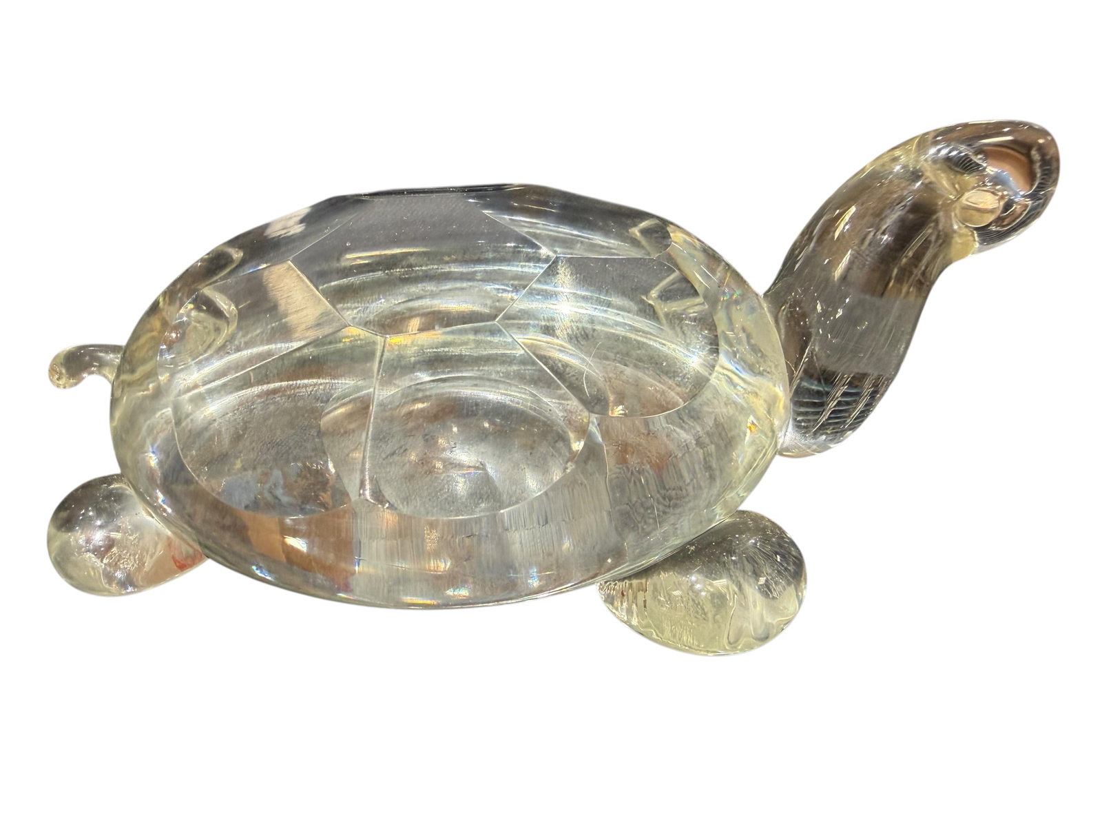 Vintage Clear Crystal Art Glass Turtle Figurine / Paperweight (1 of 3)
